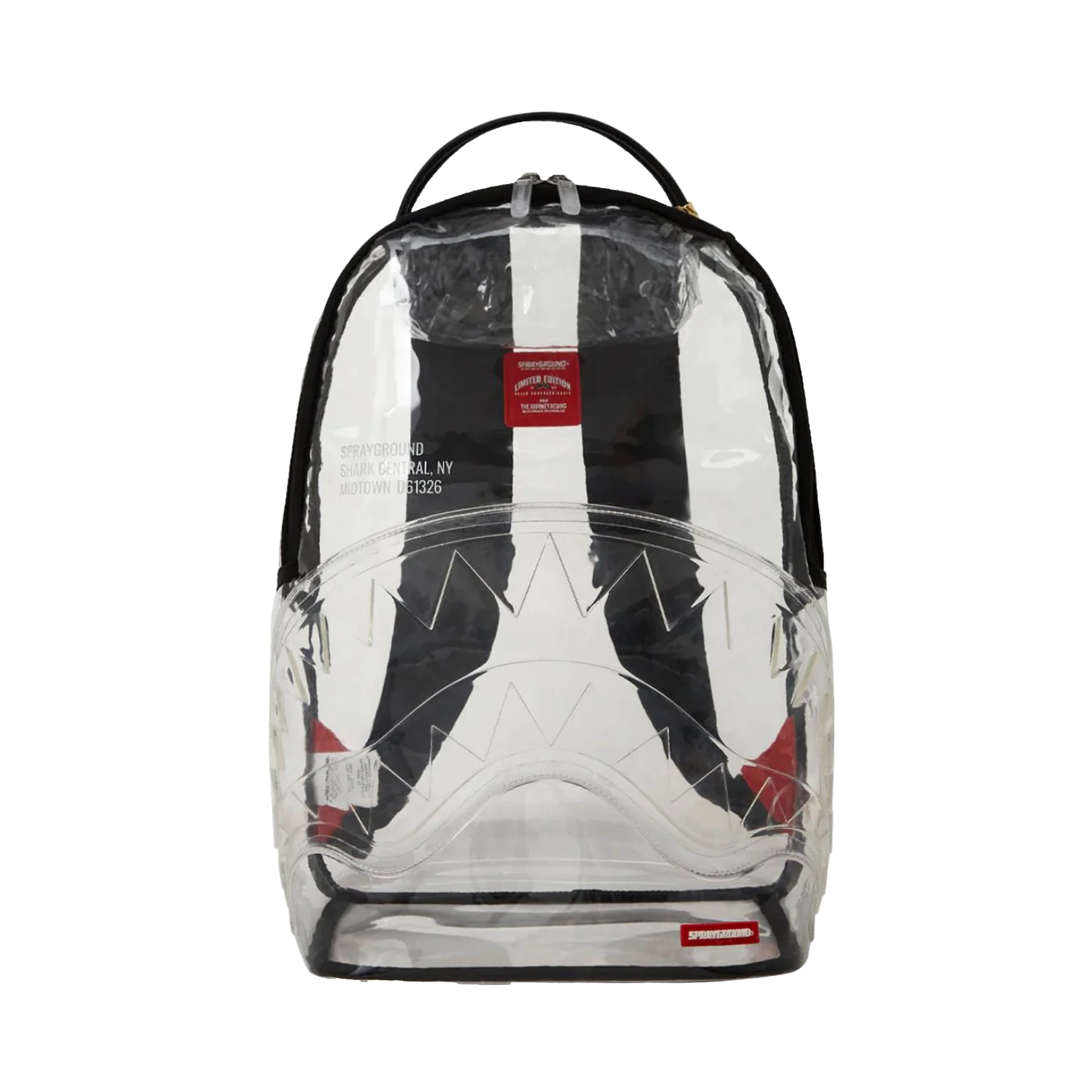 デン sprayground クリア 透明 日本未発売 Sprayground Backpack - 100% CLEAR BACKPACK - SHARK CENTRAL