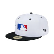New Era Mens American League Mascots 59Fifty Fitted Hat White/Black, Dark Green Undervisor
