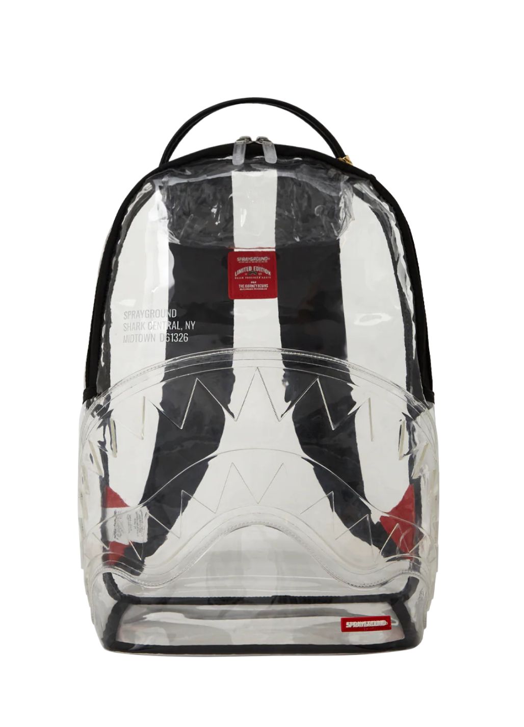 Sprayground Backpack - 100% CLEAR BACKPACK - SHARK CENTRAL