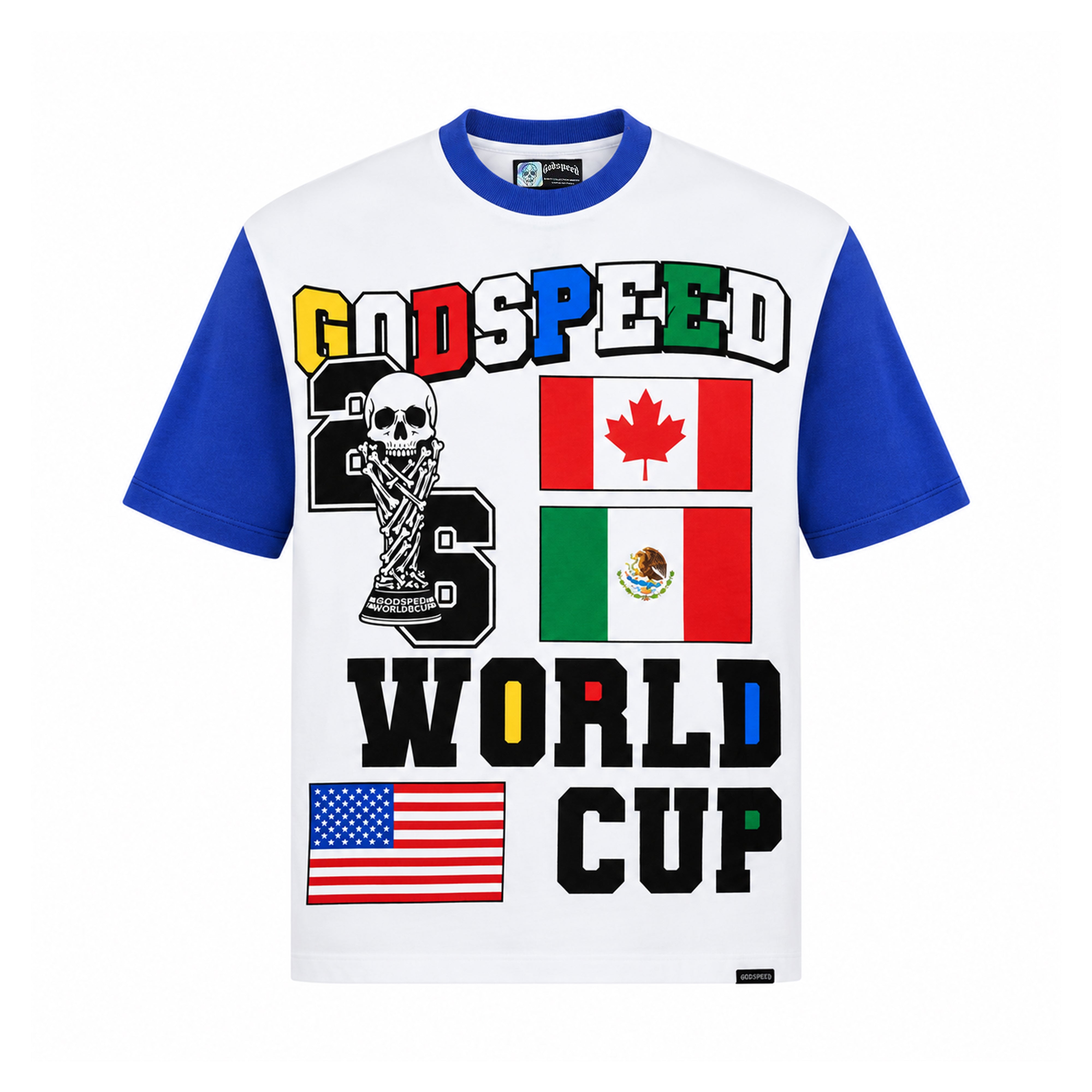 God Speed '26 GSWC Vintage T-shirt (White/Blue) BB'