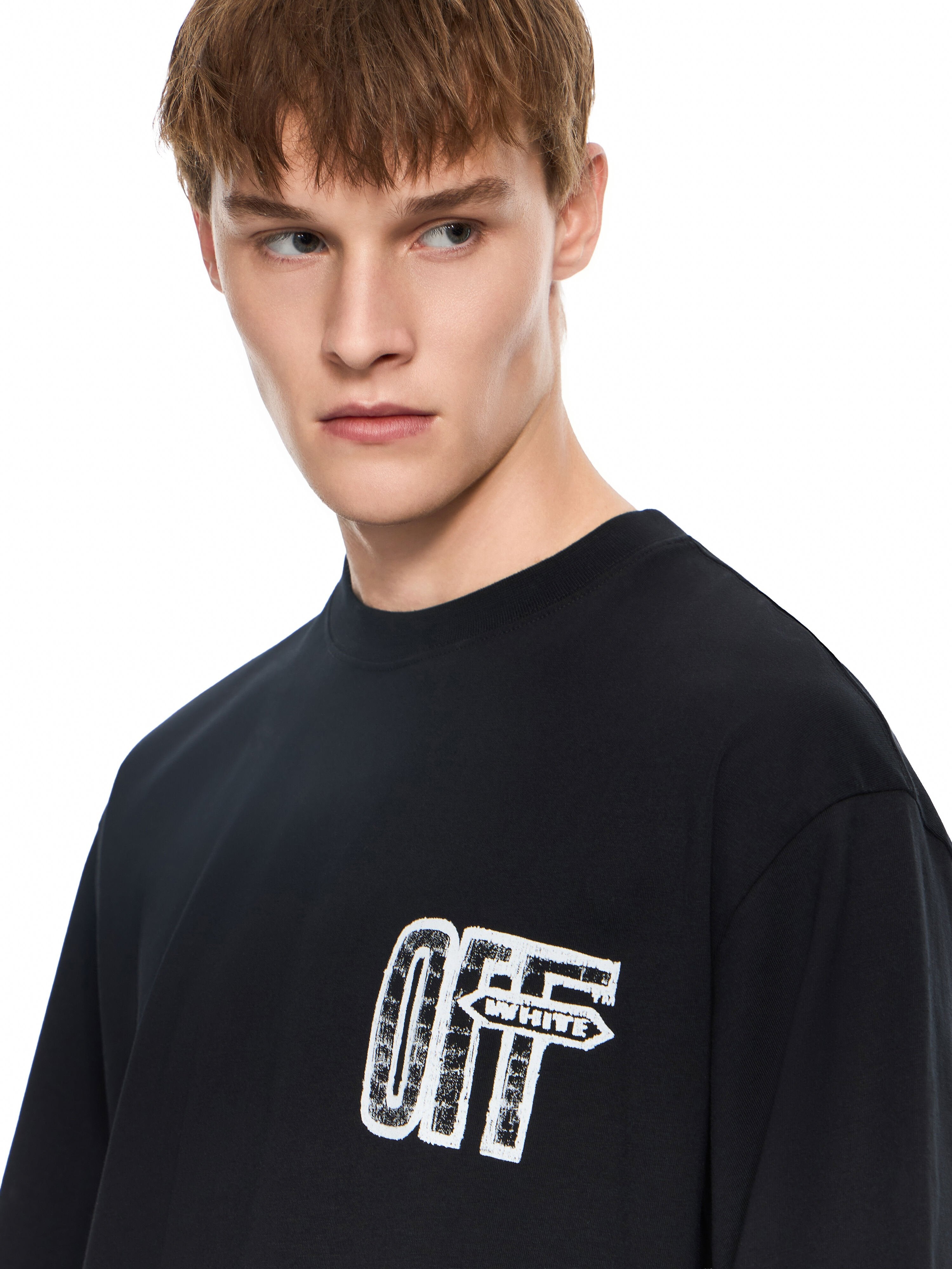 Off-White Motion Arrow Skate T-Shirt Black detail