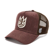 Shimuchan Vintage Brown Trucker Hat – Mesh Back, Logo Cap