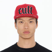 Cult's Old English Cult Logo Hat in High-Risk Red
