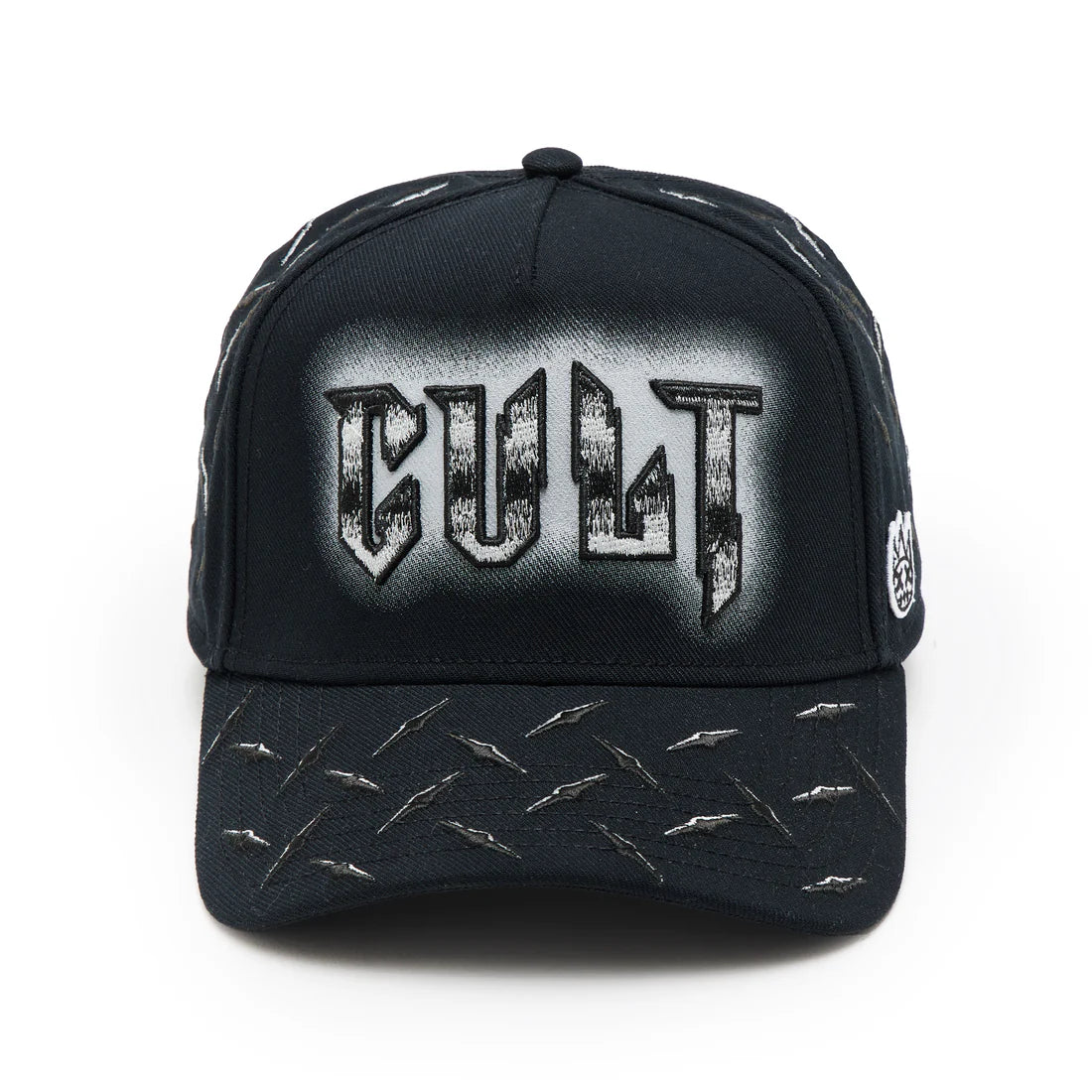Cult's Logo Mesh Back Trucker Hat "Instruments" in Black