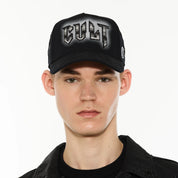 Cult's Logo Mesh Back Trucker Hat "Instruments" in Black