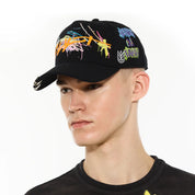 Cult's Logo Mesh Back Trucker Hat "Cult Graffiti" in Black