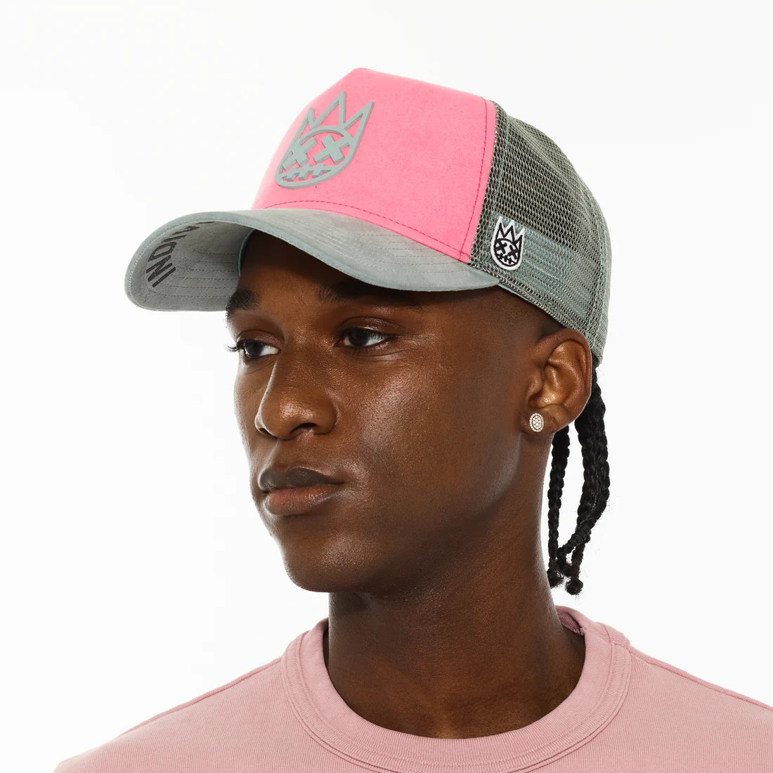 Cult's Logo Mesh Back Trucker Hat "Shimuchan" in Hot Pink