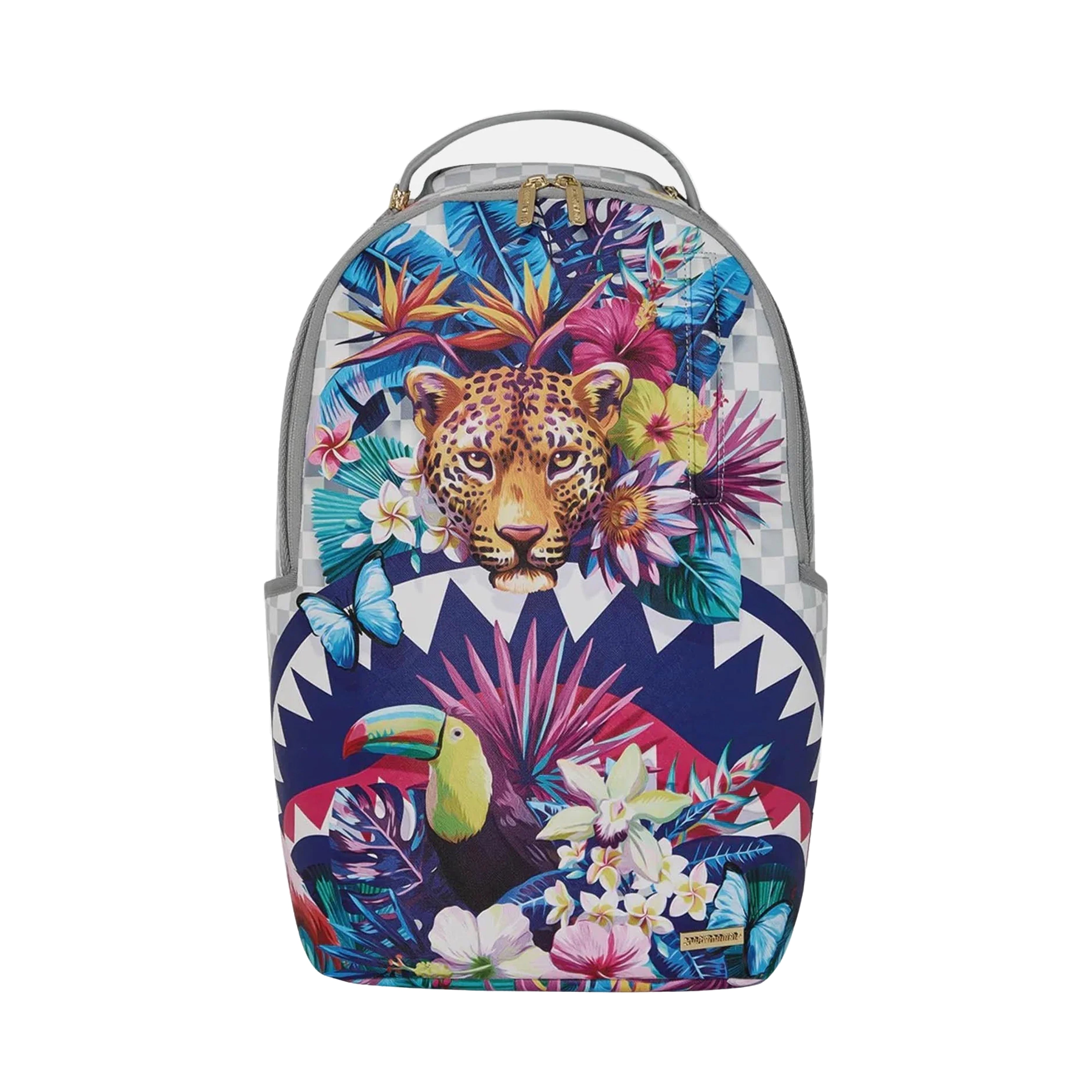 Sprayground | CREAM FLOWERING JUNGLE SHARK DLXSV BACKPACK