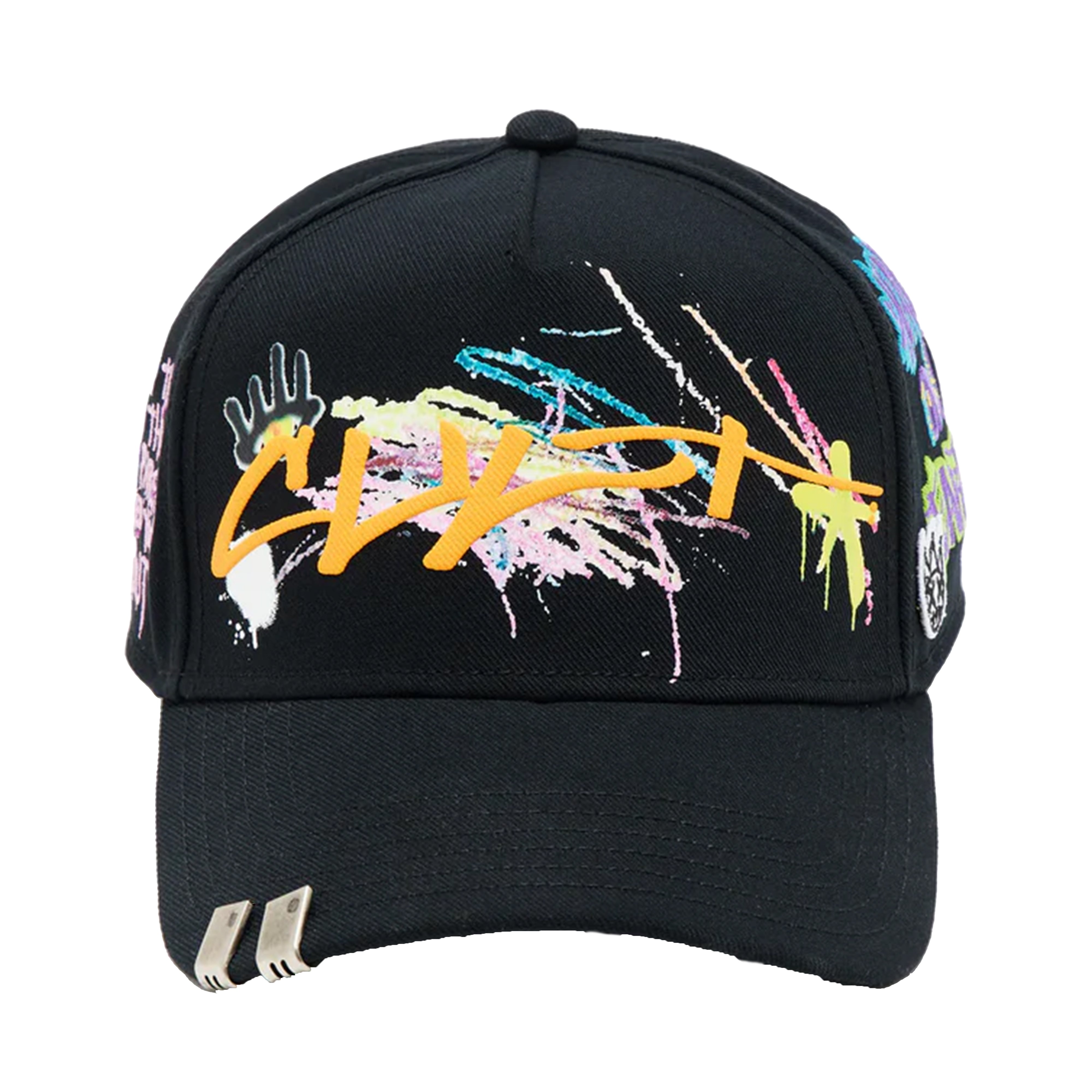 Cult's Logo Mesh Back Trucker Hat "Cult Graffiti" in Black