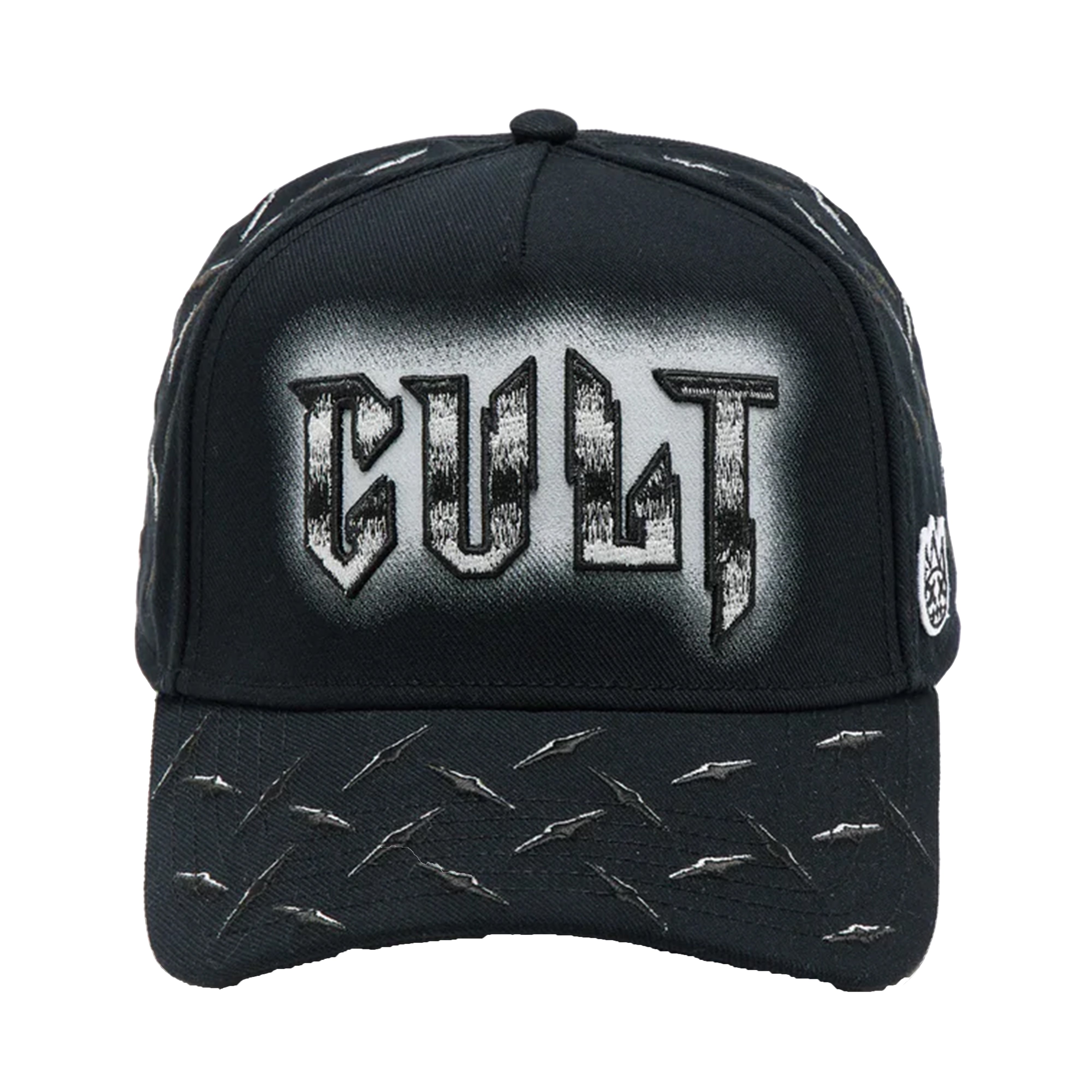 Cult's Logo Mesh Back Trucker Hat "Instruments" in Black