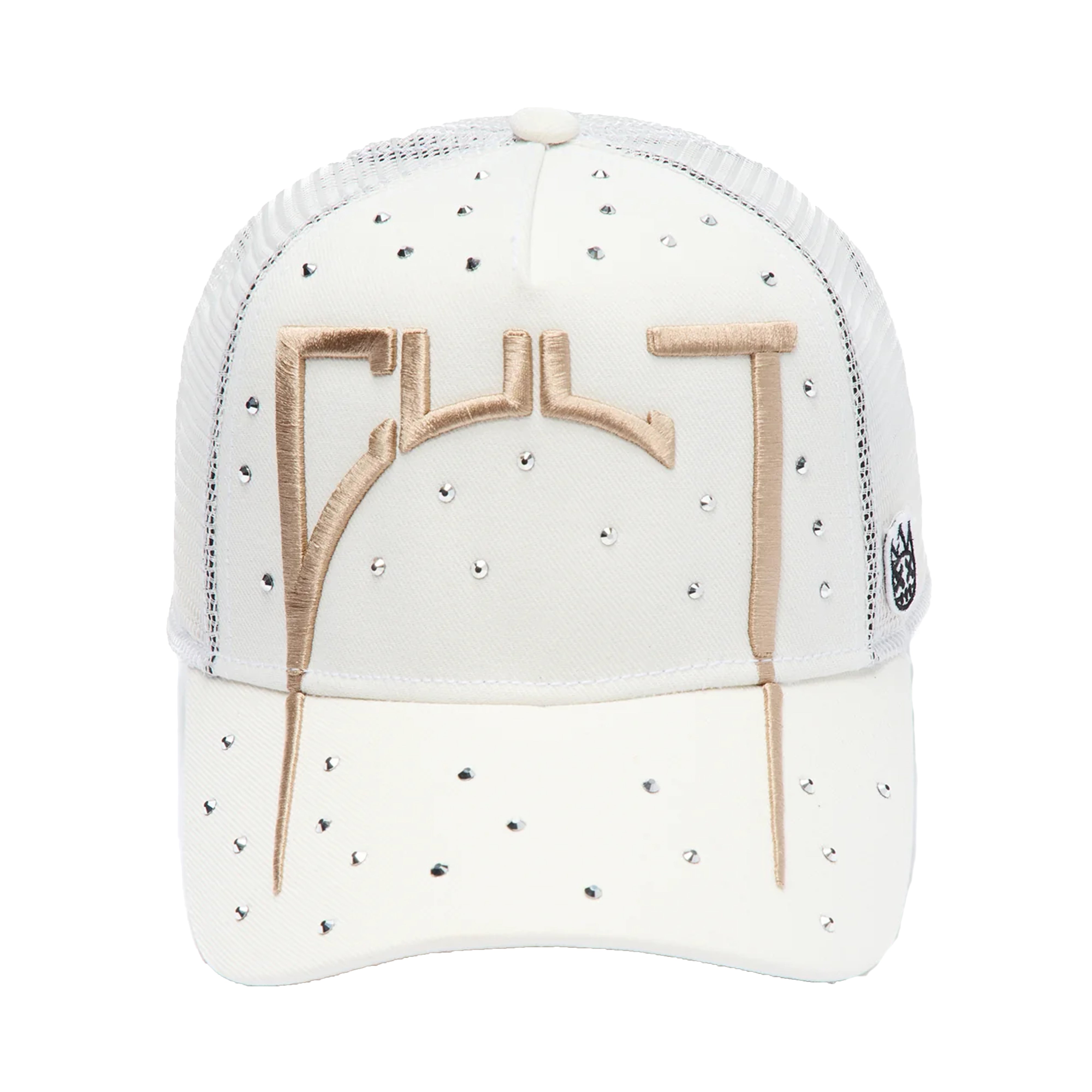 Cult of Individuality | Cult's Mesh Back Trucker Hat "Cult Arch Logo" In Winter White