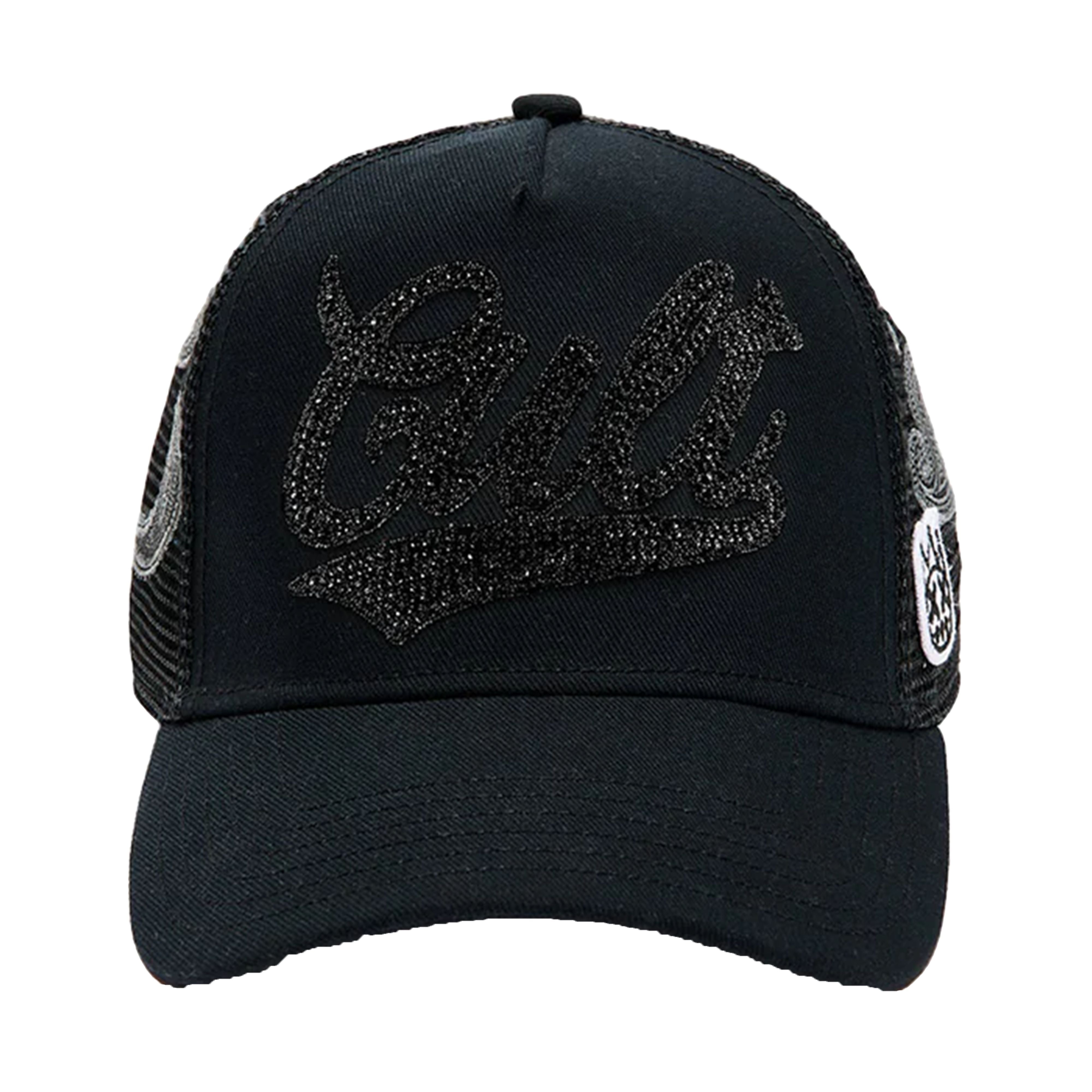 Cult's Paisley Shimuchan Logo Mesh Back Trucker Hat in Black