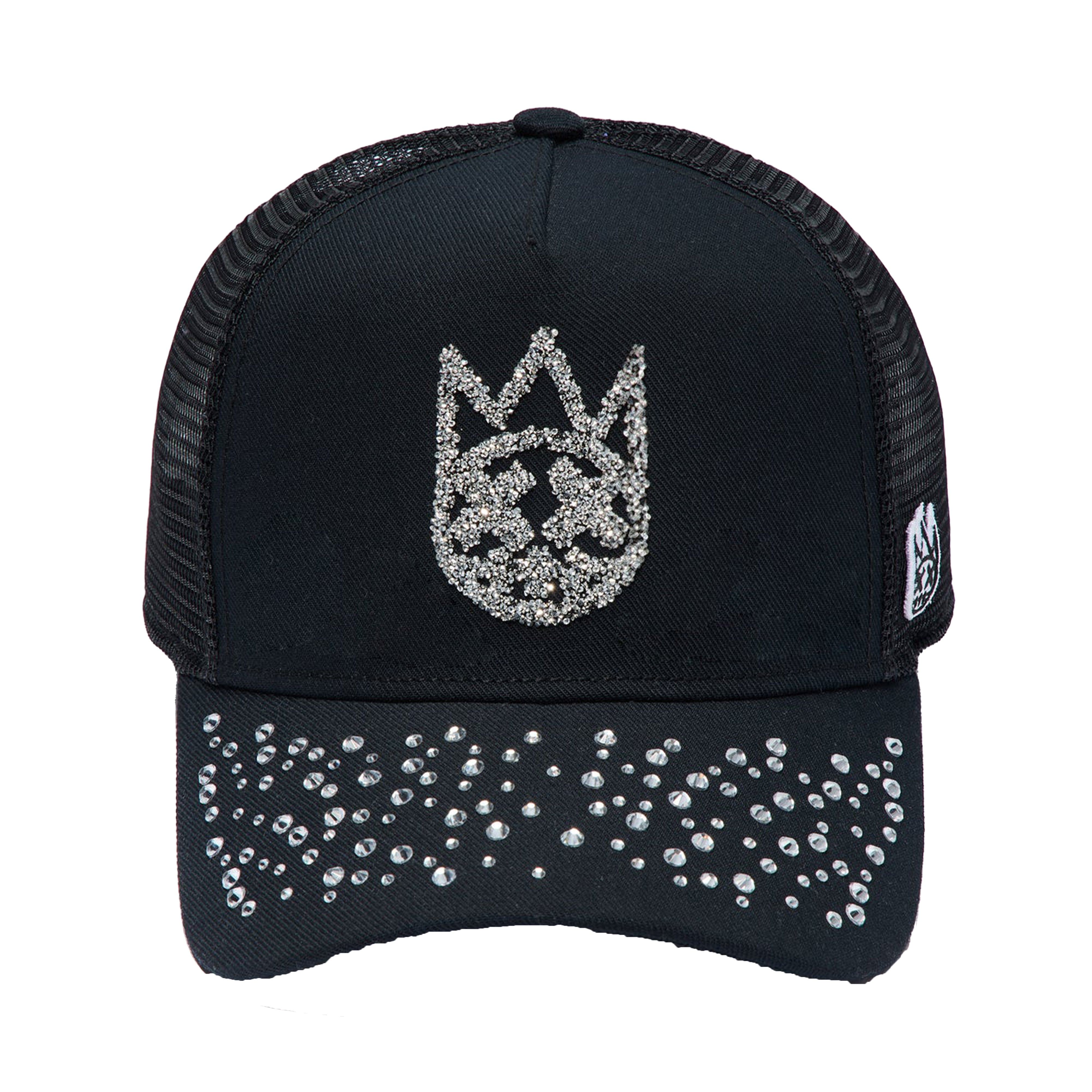 Cult of Individuality Cult's Mesh Back Trucker Hat "Crystals" In Black (626AC-CH70A)