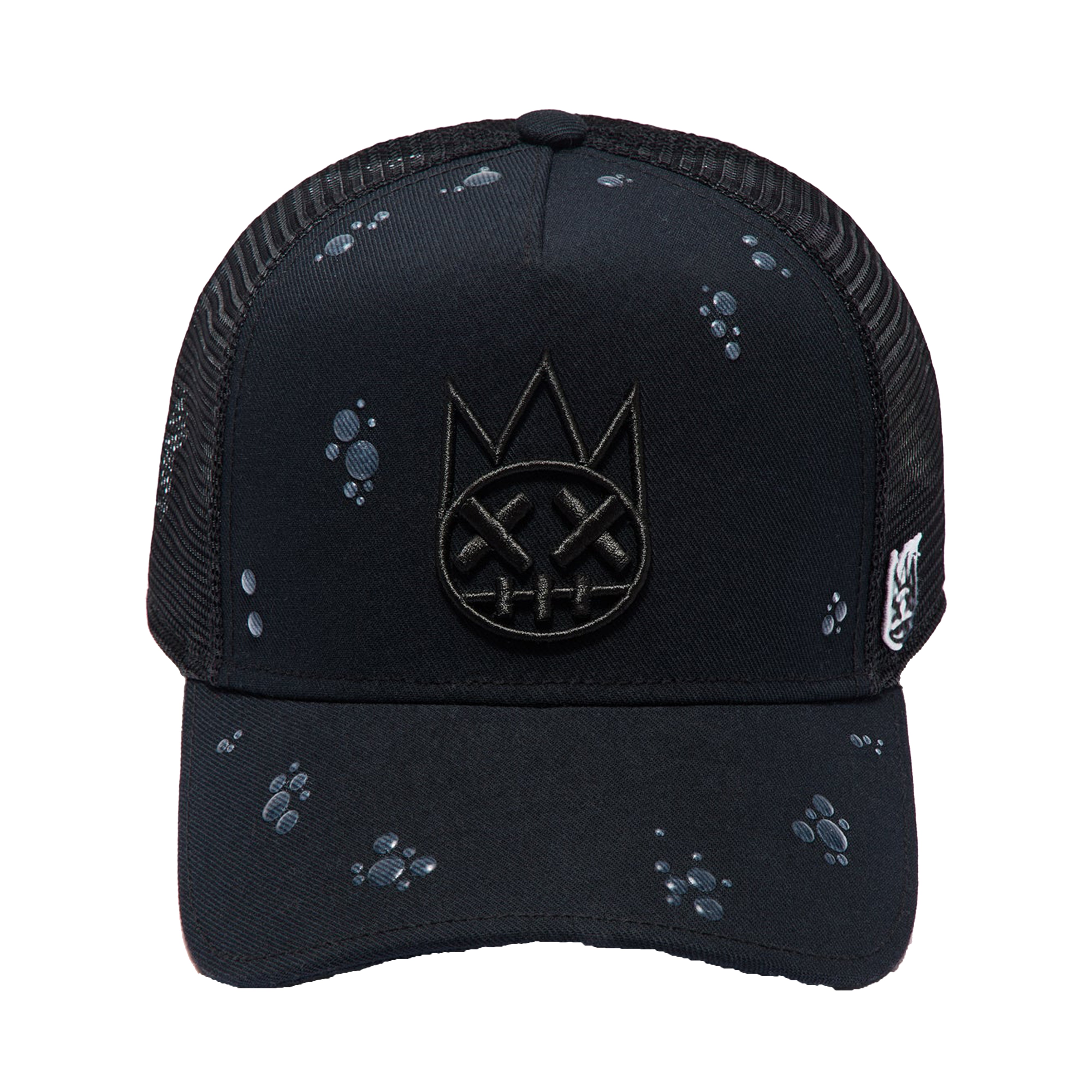 Cult of Individuality Cult's Mesh Back Trucker Hat "Raindrop" In Black (626AC-CH67A)