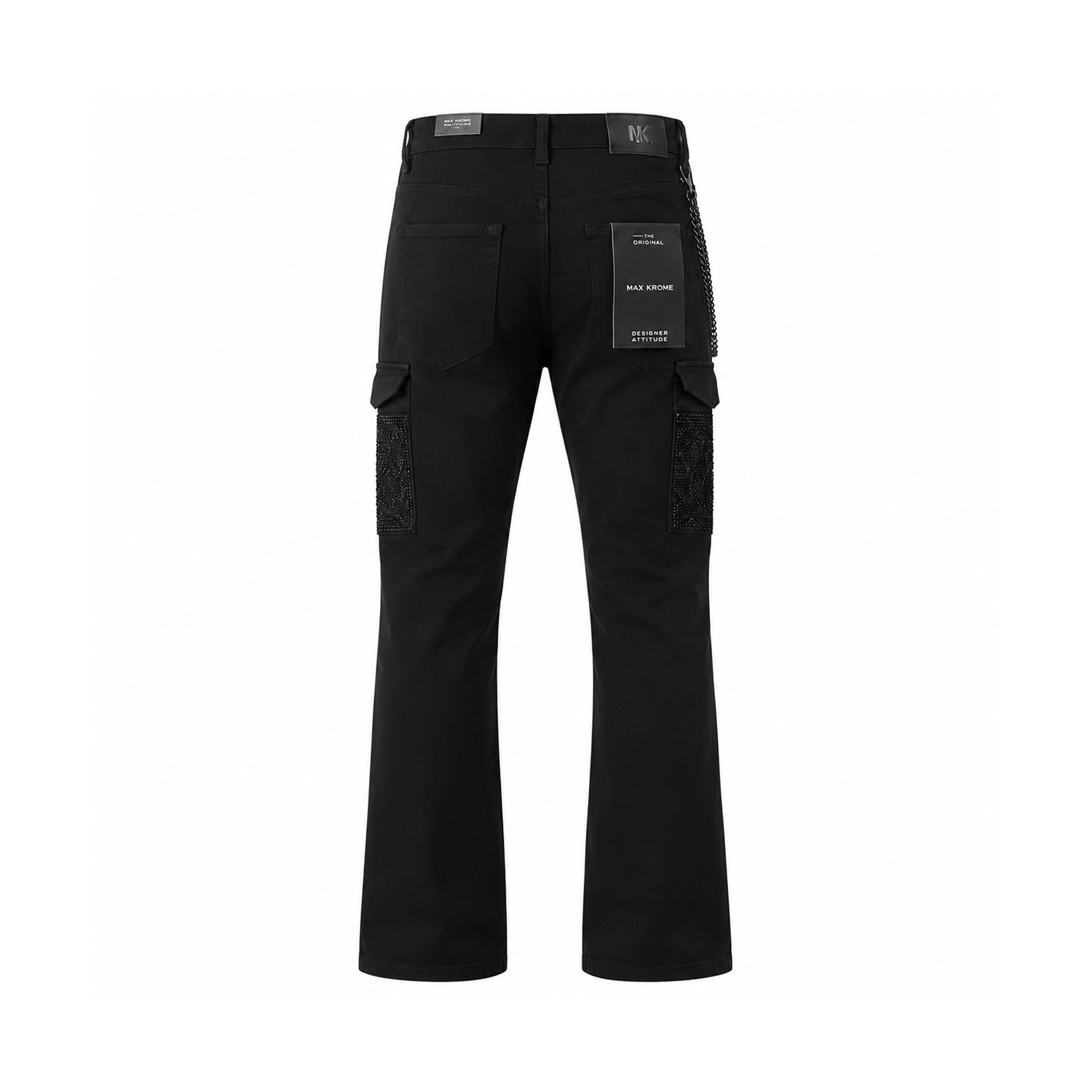 MAX KROME DIAMOND JEANS - BLACK (KR-3049)