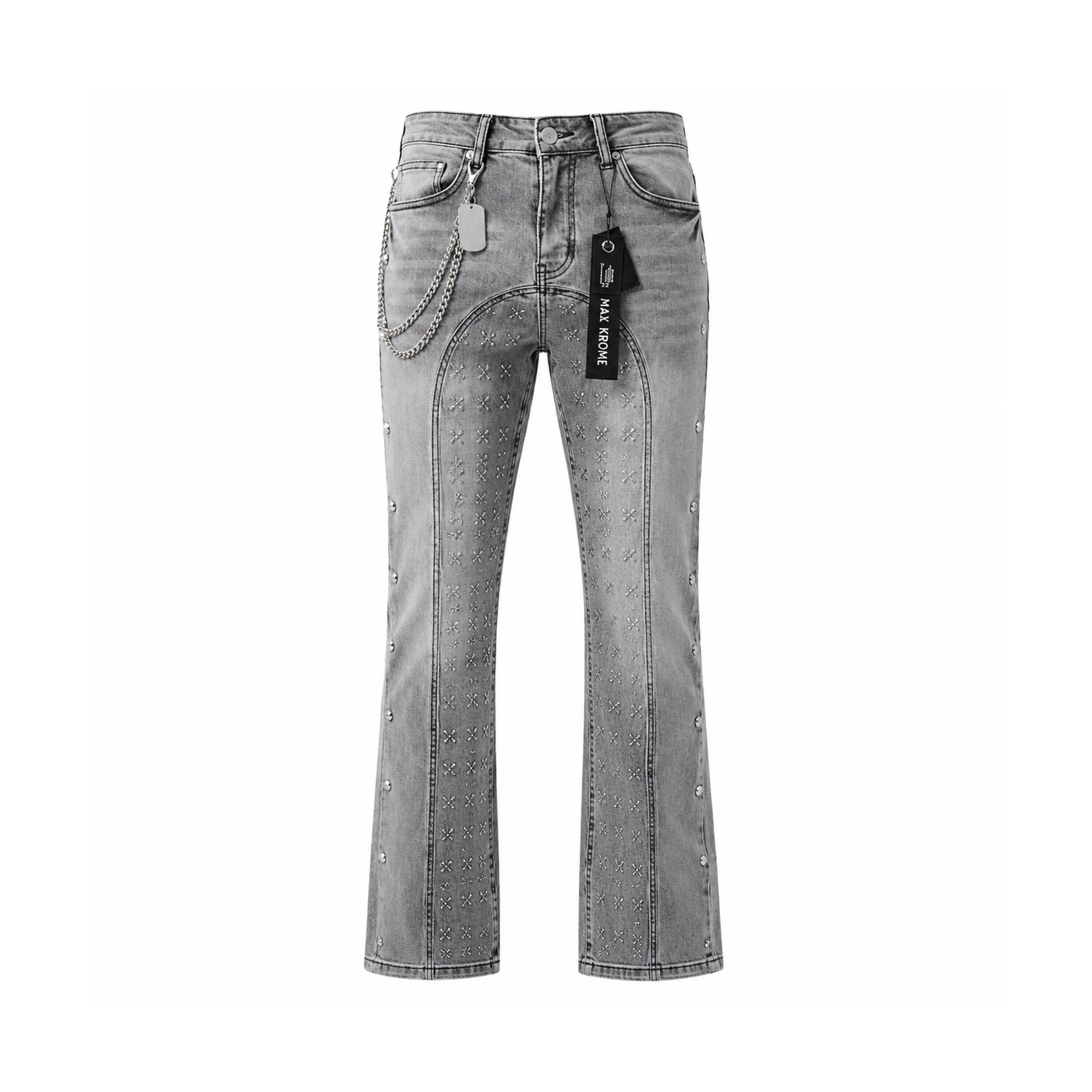MAX KROME DOPAMINE JEANS - GREY (KR-3044)
