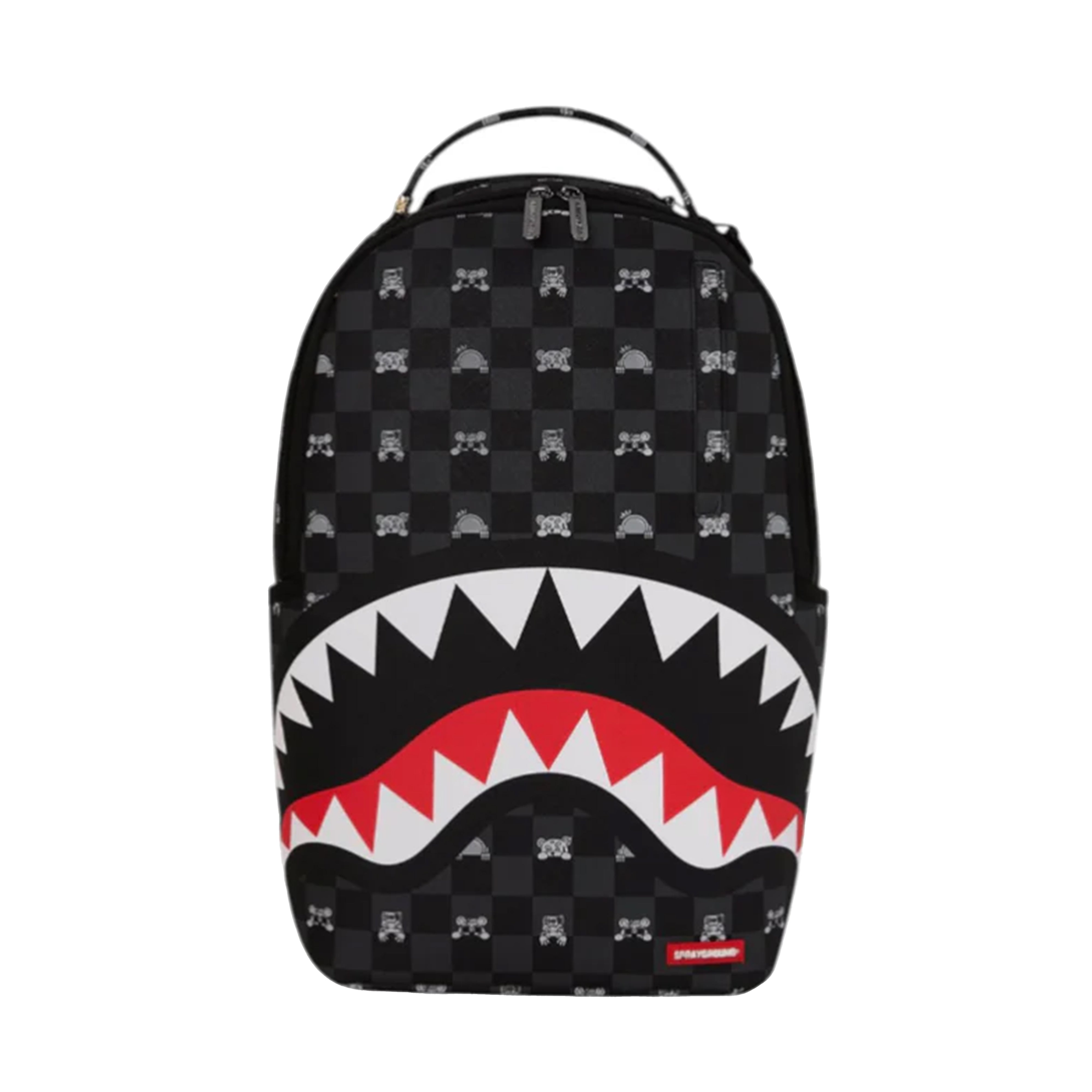Sprayground | GRAY PEEKING CHARACTER CHECK DLXSV BACKPACK