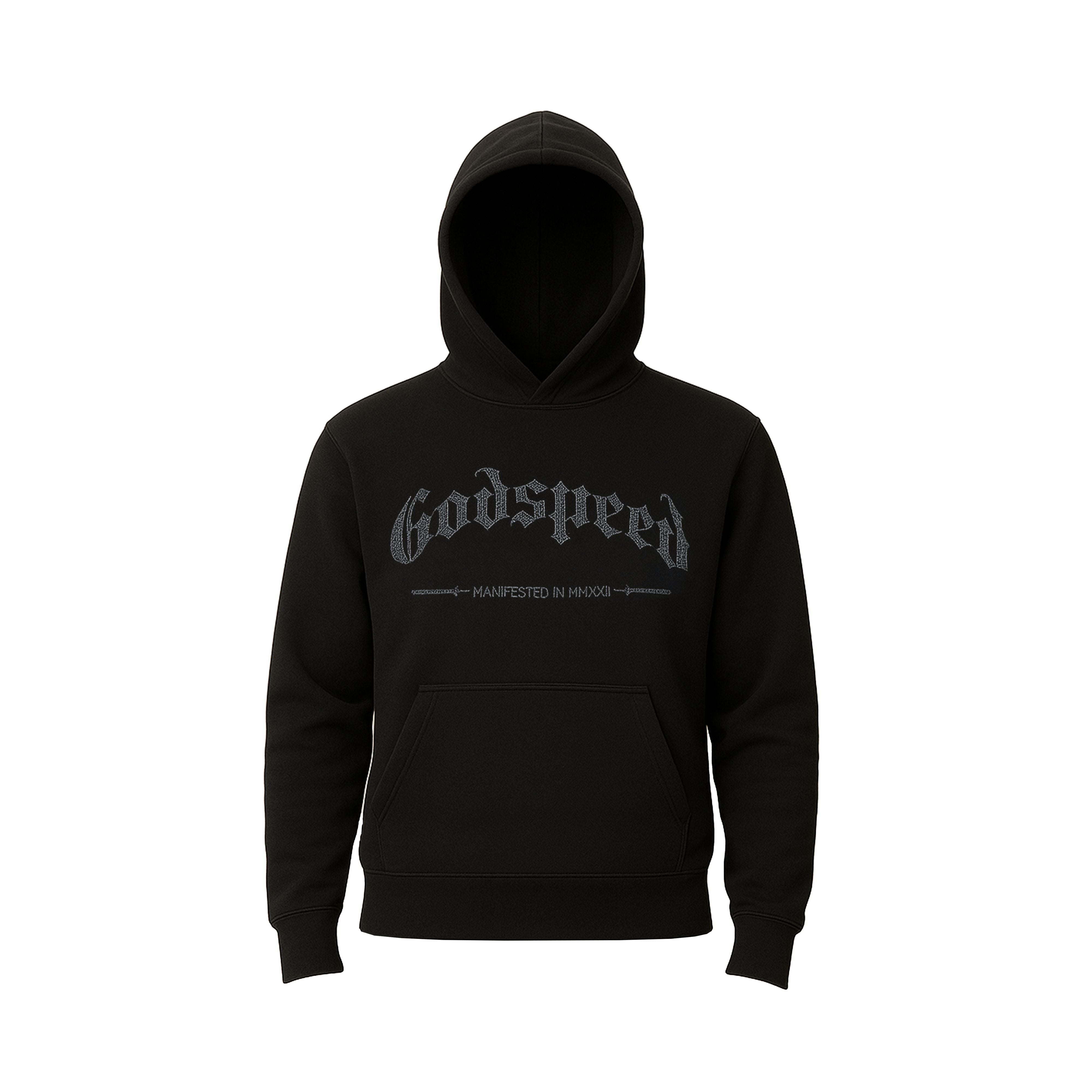 Godspeed Studded OG Logo Hoodie 'Black Wash'