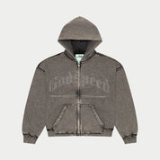 Godspeed Studded Og Logo Hoodie - GREY WASH