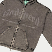 Godspeed Studded Og Logo Hoodie - GREY WASH