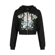 ICE FLOWER ZIP FRONT HOODIE