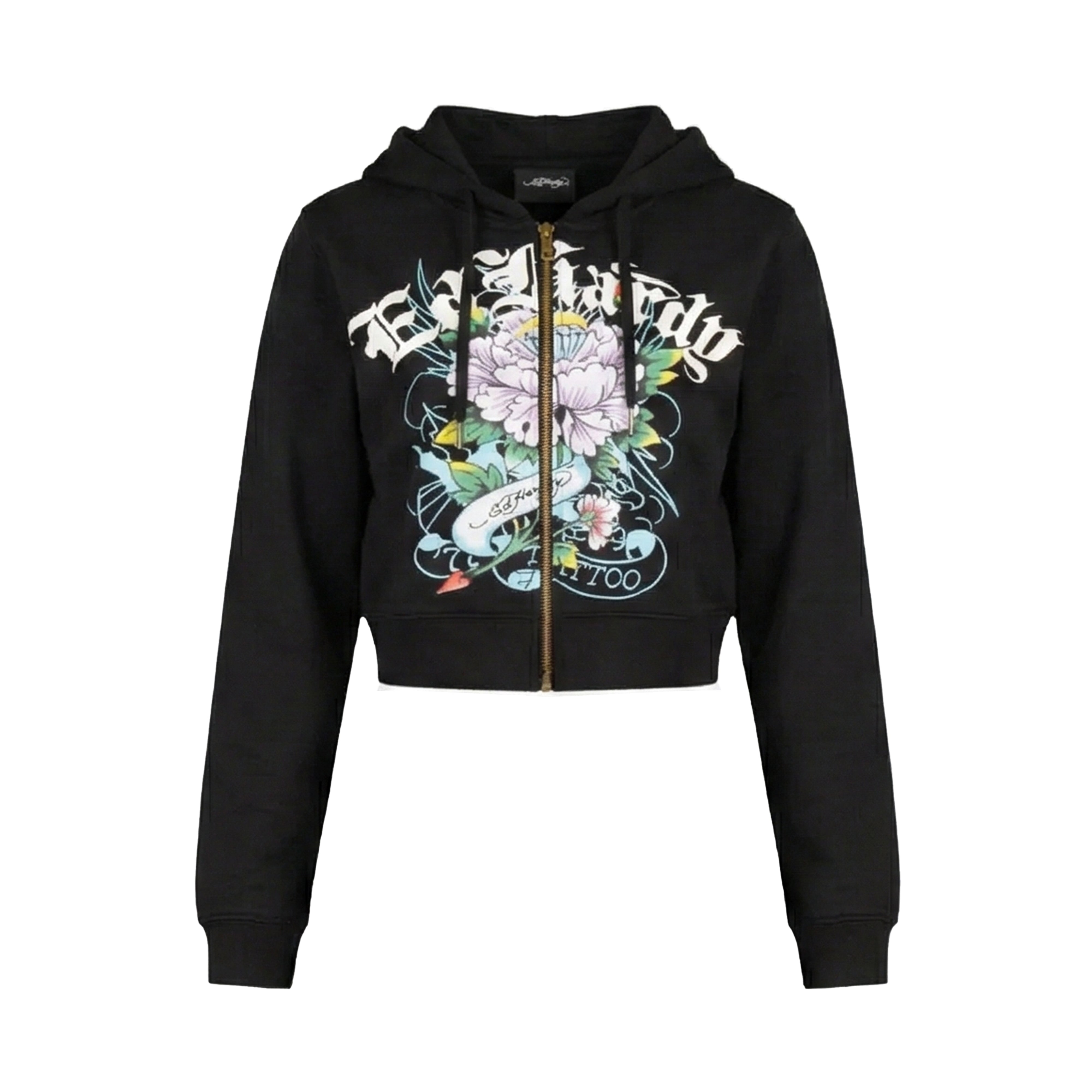 ICE FLOWER ZIP FRONT HOODIE