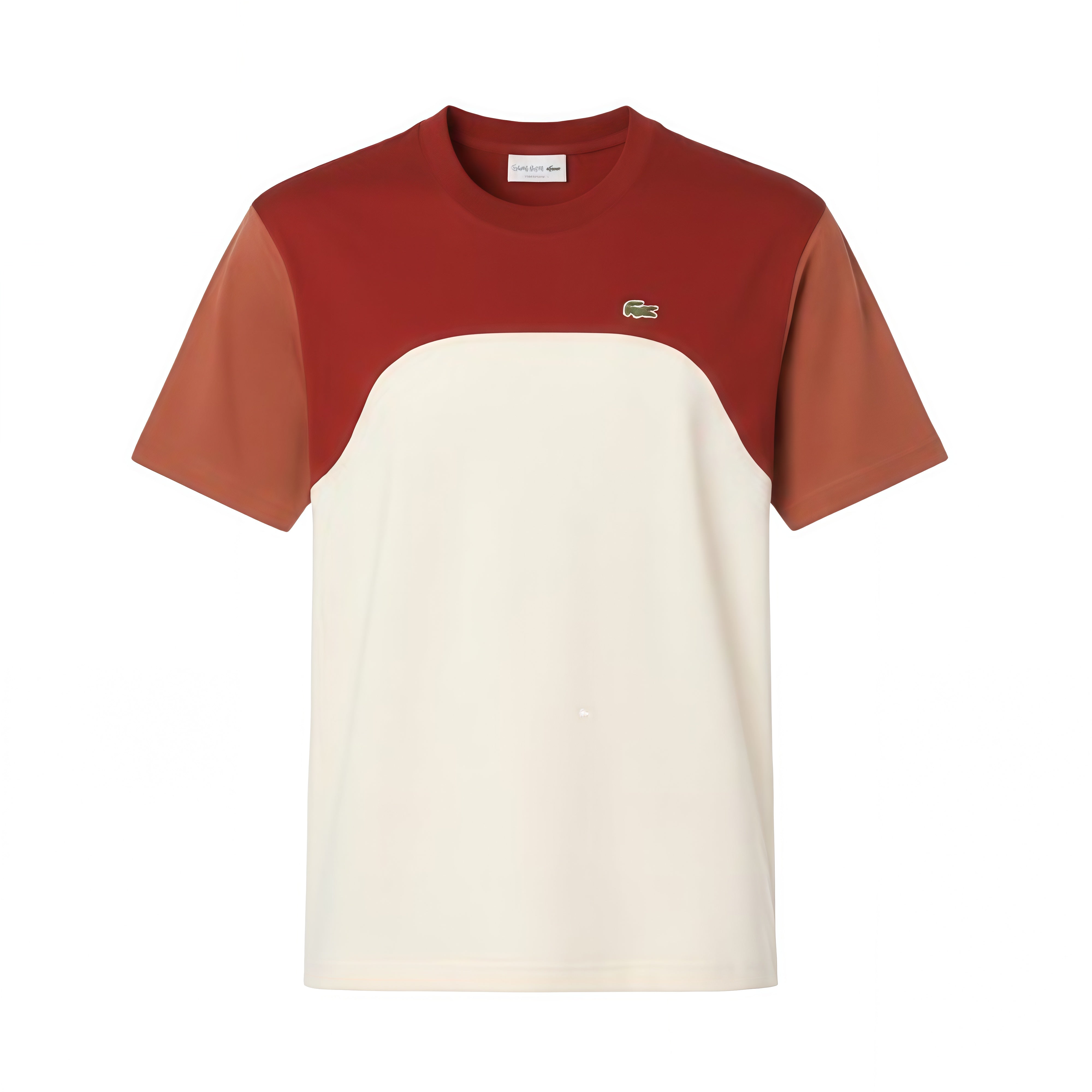 Lacoste Men's Colorblock Short Set – Cream/Brown