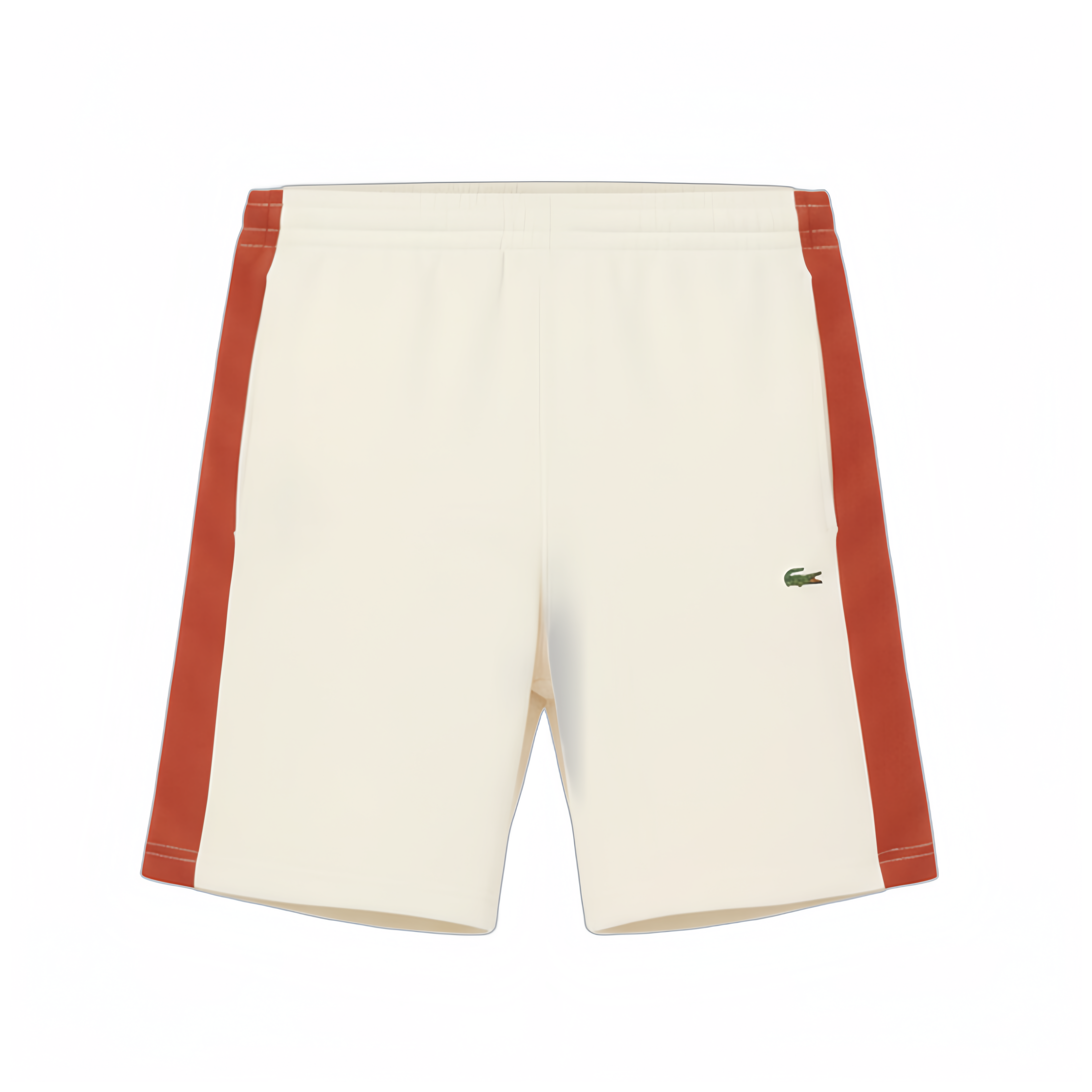 Lacoste Men's Colorblock Short Set – Cream/Brown