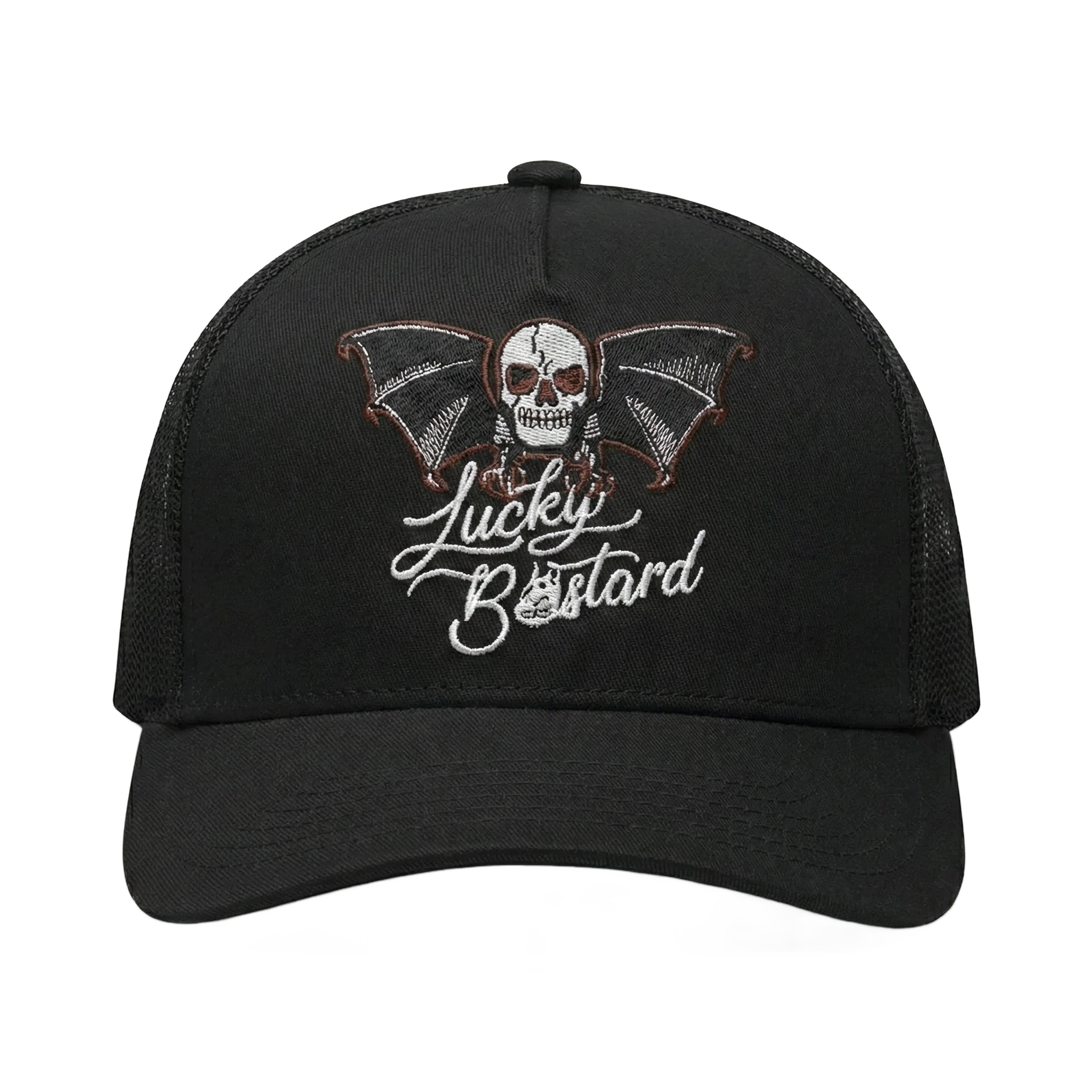 LuckyBastardTruckerHatinBlack.jpg