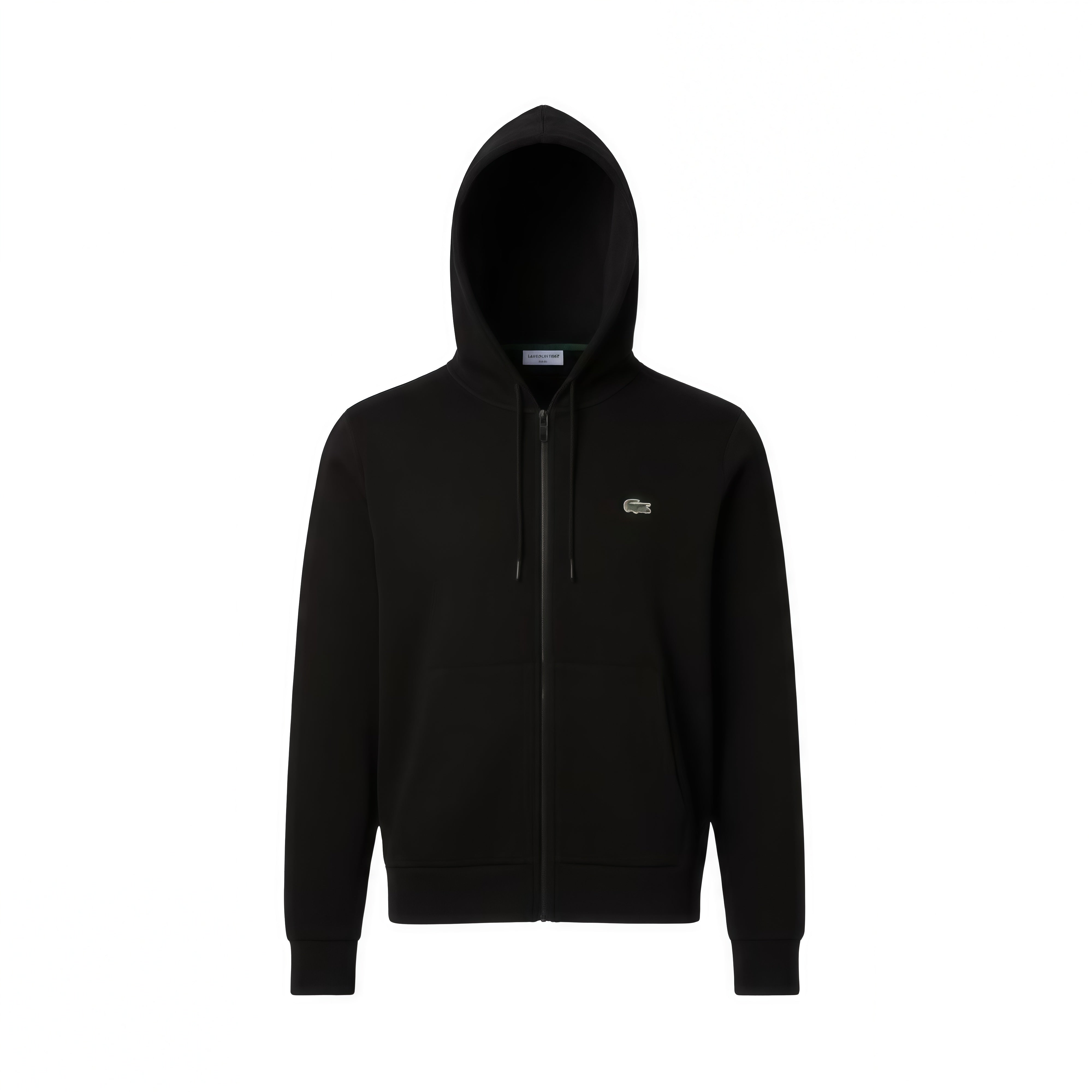 Men's Zip-Up Fleece Hoodie Men - Black - Lacoste - Sweaters & Sweatshirts