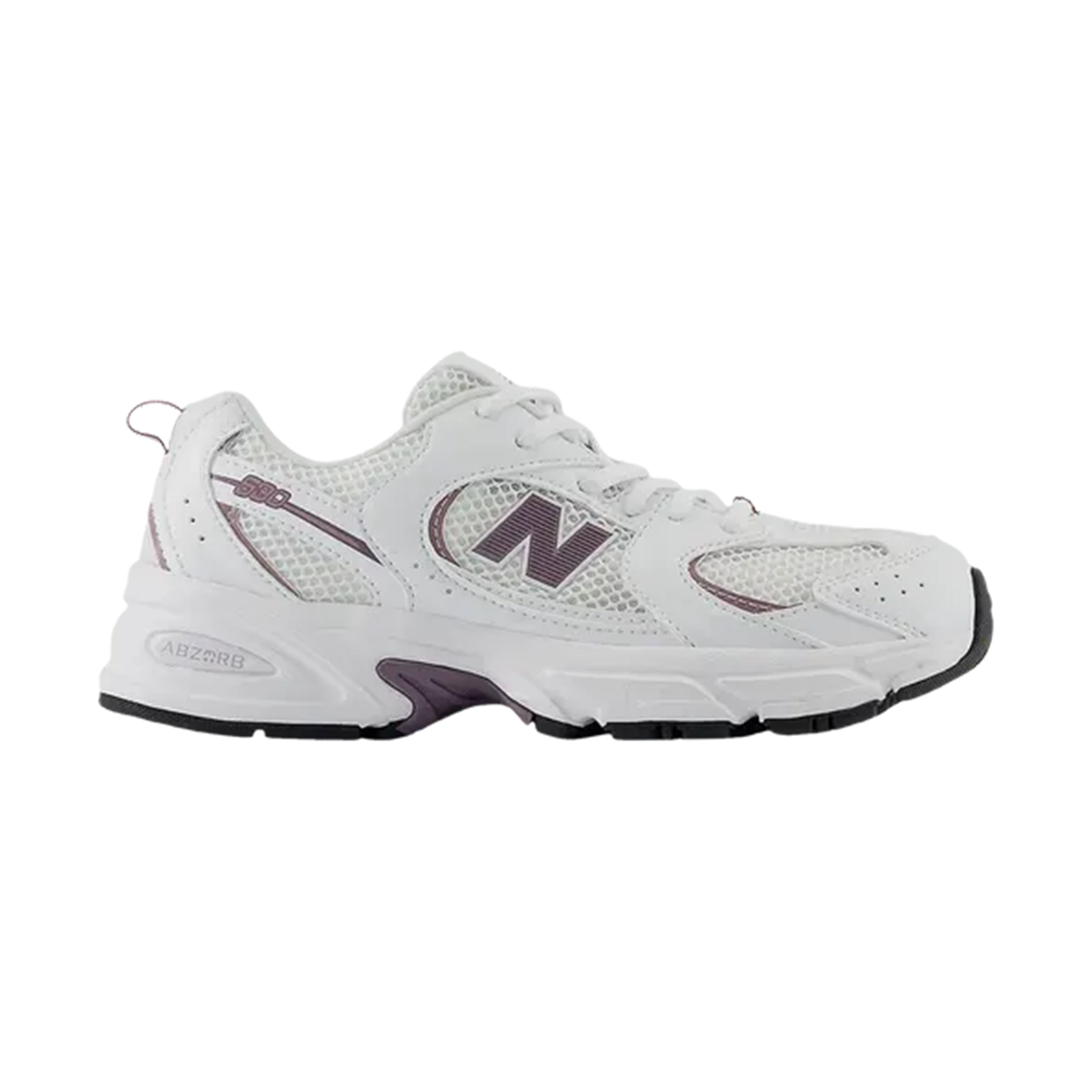 New Balance 530 Big Kid 'White Dark Ice Wine'