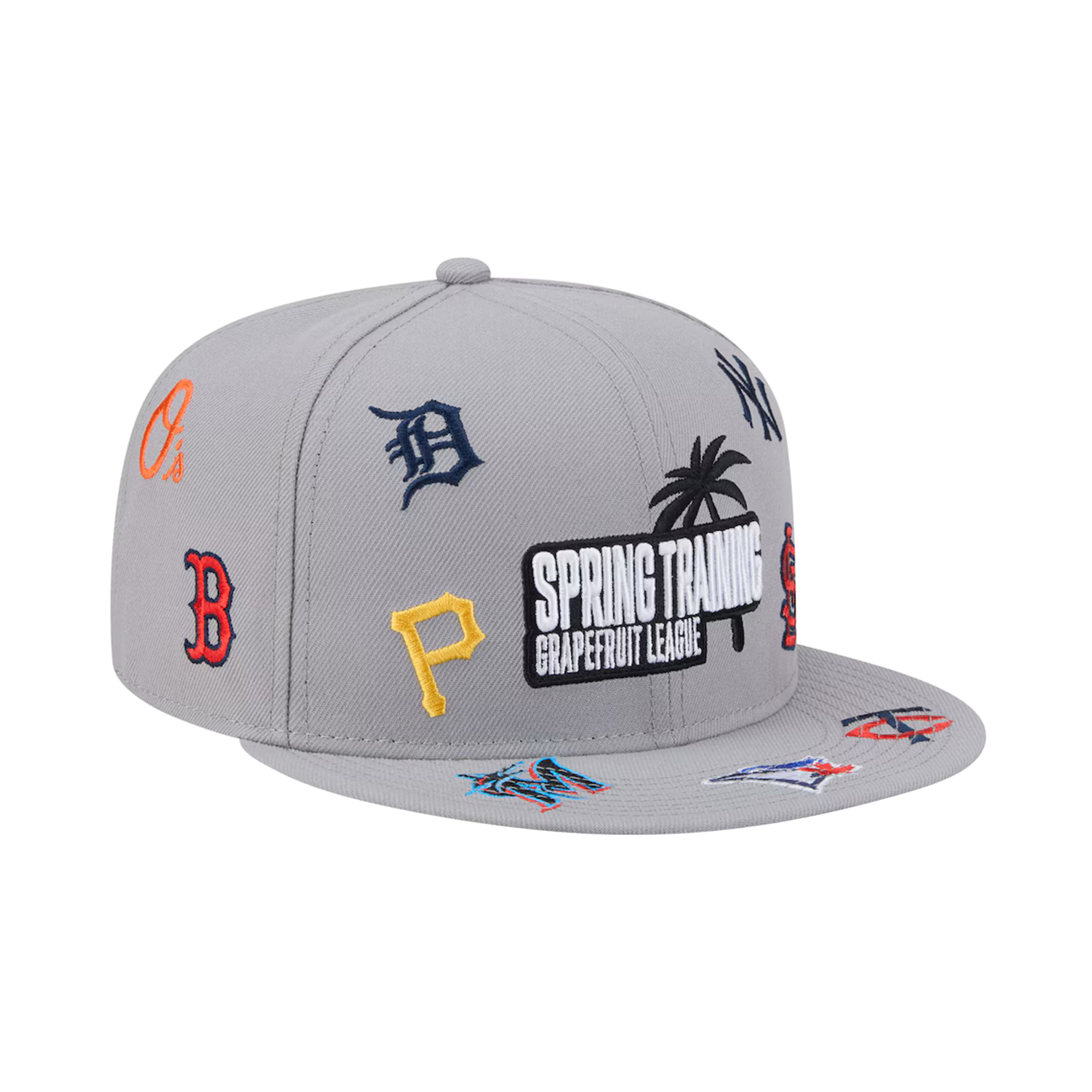 New Era Grapefruit League Logo MLB Scattered Grey 9FIFTY Snapback Adjustable Cap (60795201)