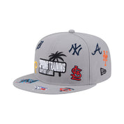 New Era Grapefruit League Logo MLB Scattered Grey 9FIFTY Snapback Adjustable Cap (60795201)