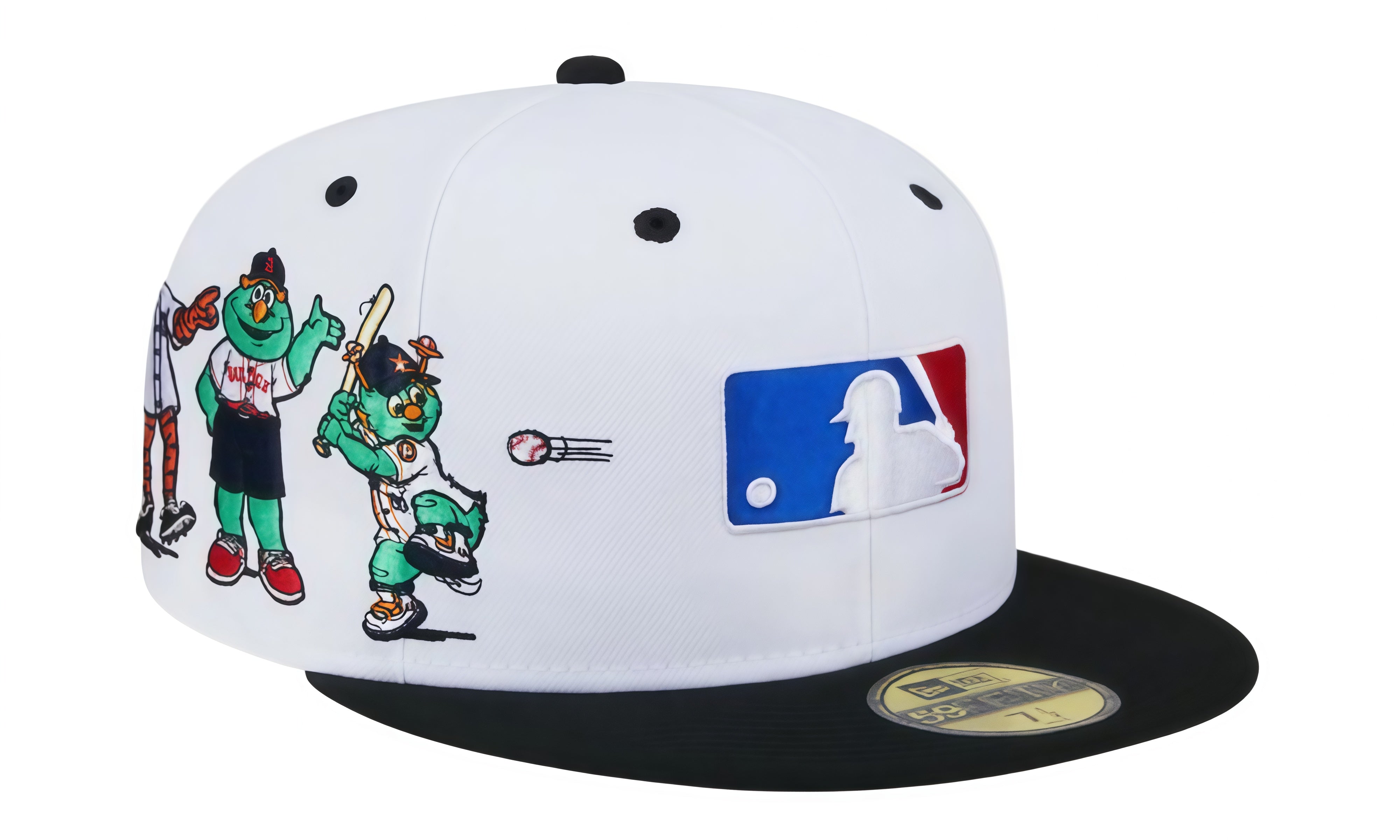 NewEraMensAmericanLeagueMascots59FiftyFittedHatWhiteBlack_DarkGreenUndervisor_R.jpg