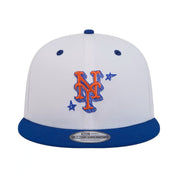 New Era Mens MLB New York Mets Official Doodles 9Fifty Snapback Hat 60573548 White/Blue, Grey Undervisor