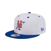 New Era Mens MLB New York Mets Official Doodles 9Fifty Snapback Hat 60573548 White/Blue, Grey Undervisor