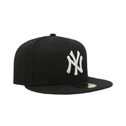 New Era New York Yankees Basic 59Fifty Fitted Cap Hat Black/White