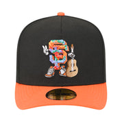 New Era Women's San Francisco Giants Giants 9Fifty A-Frame Cartoon Cap - Adult Black/Orange (60750513)