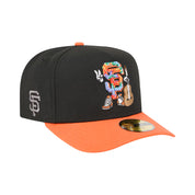 New Era Women's San Francisco Giants Giants 9Fifty A-Frame Cartoon Cap - Adult Black/Orange (60750513)