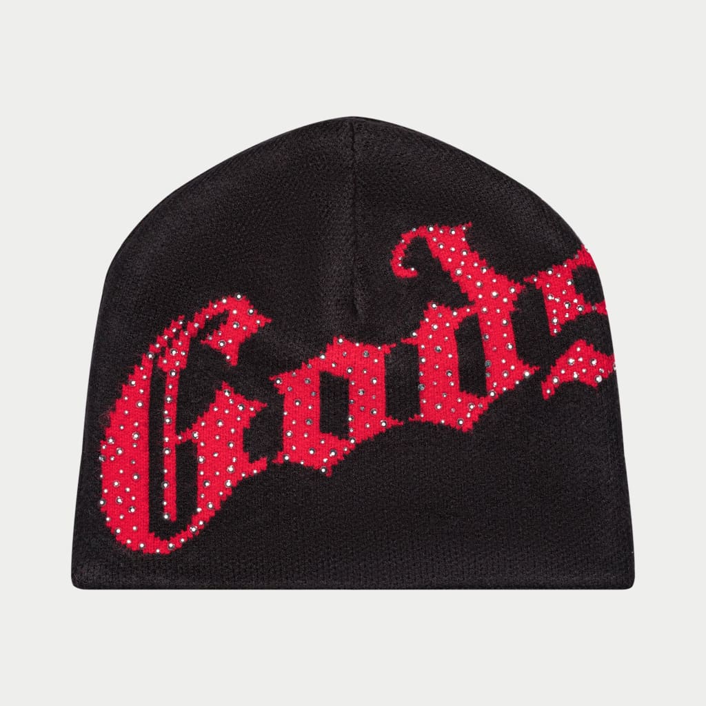 OG Logo Studded Beanie (Black/Red)