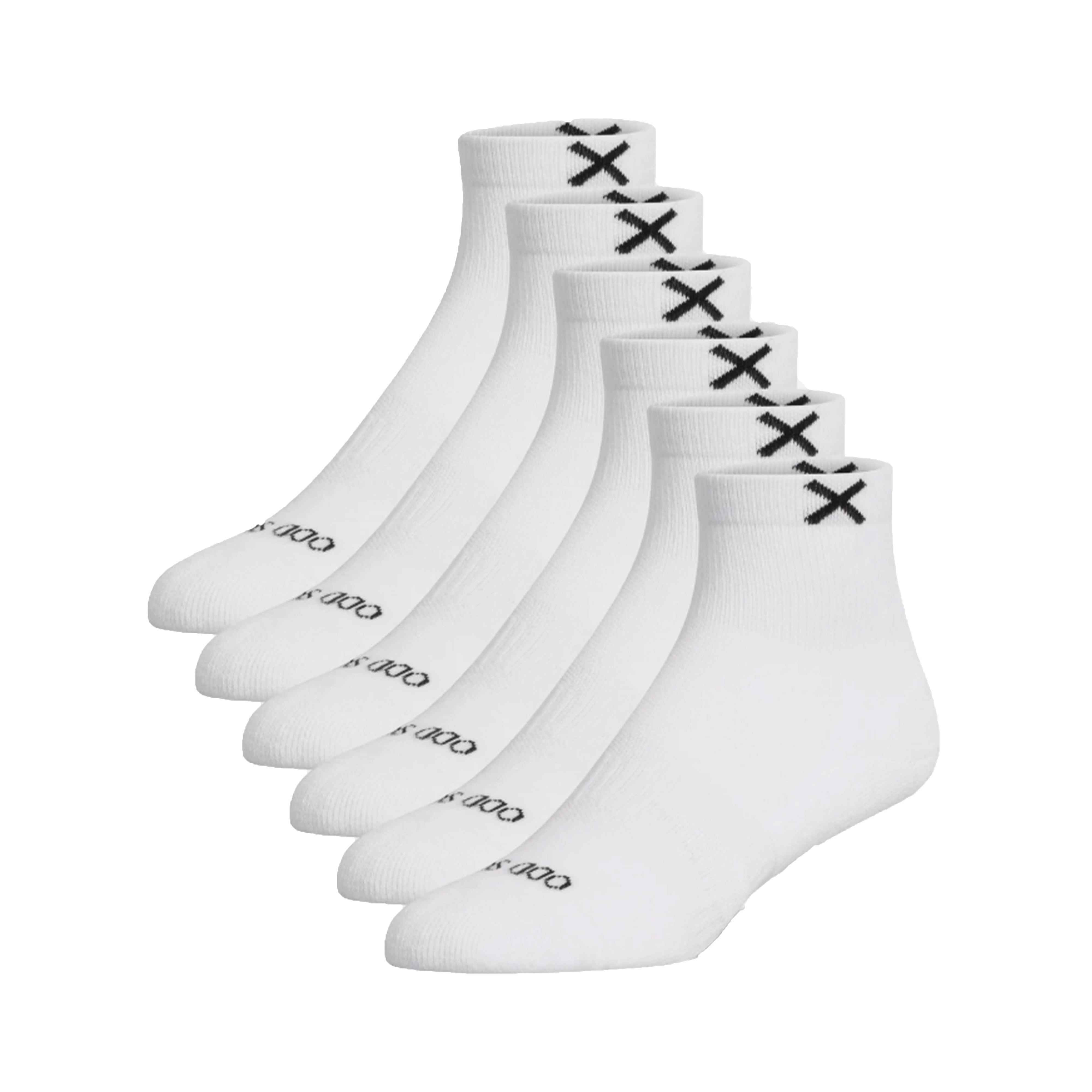 Odd Sox Basix Everyday Quarter Socks White 6-Pack (39586BXM6PKQW)