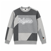 Only One-MEN-Grey Patchwork Crewneck