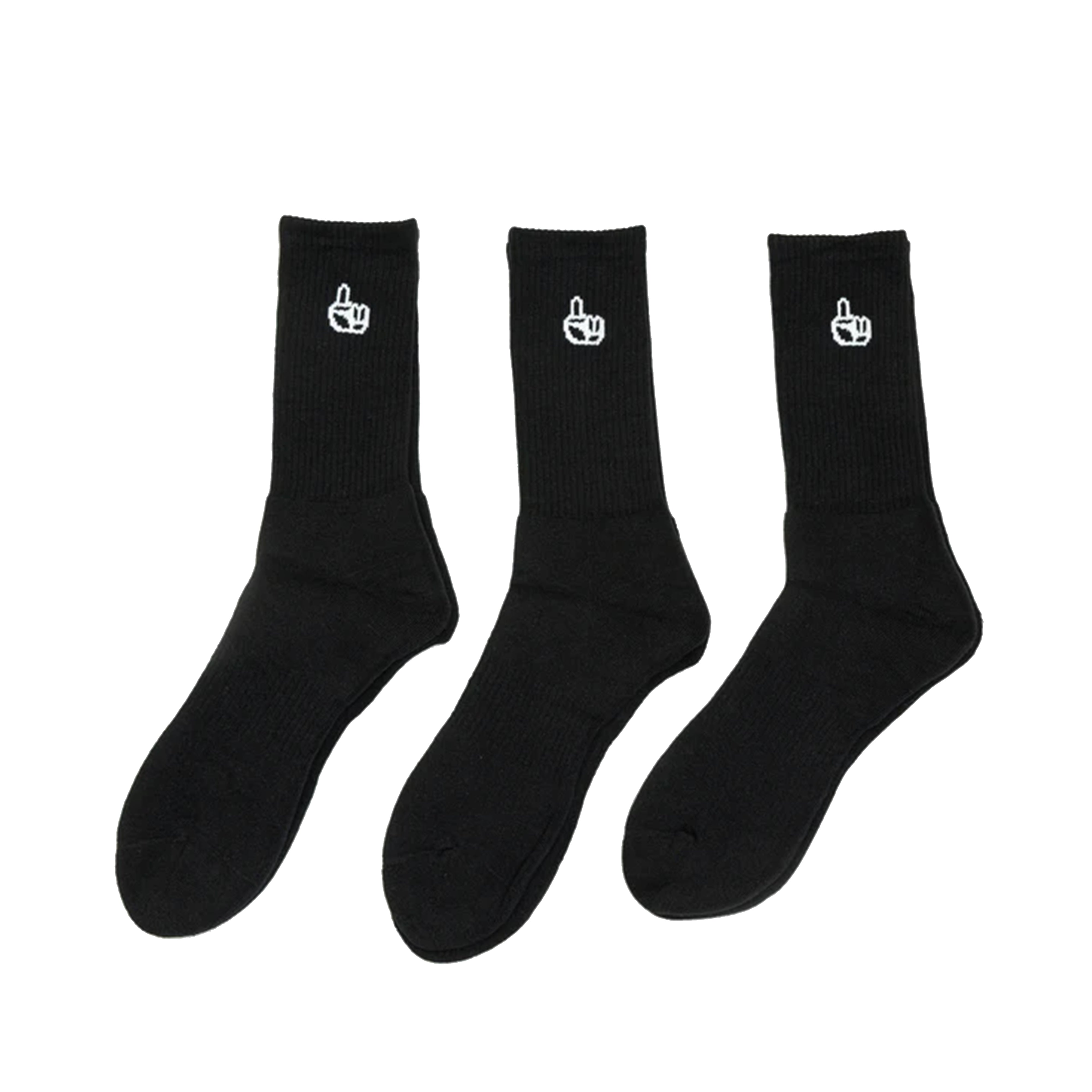 OnlyOne-SmallerFingerLogoPackof3CrewSock_Black.jpg