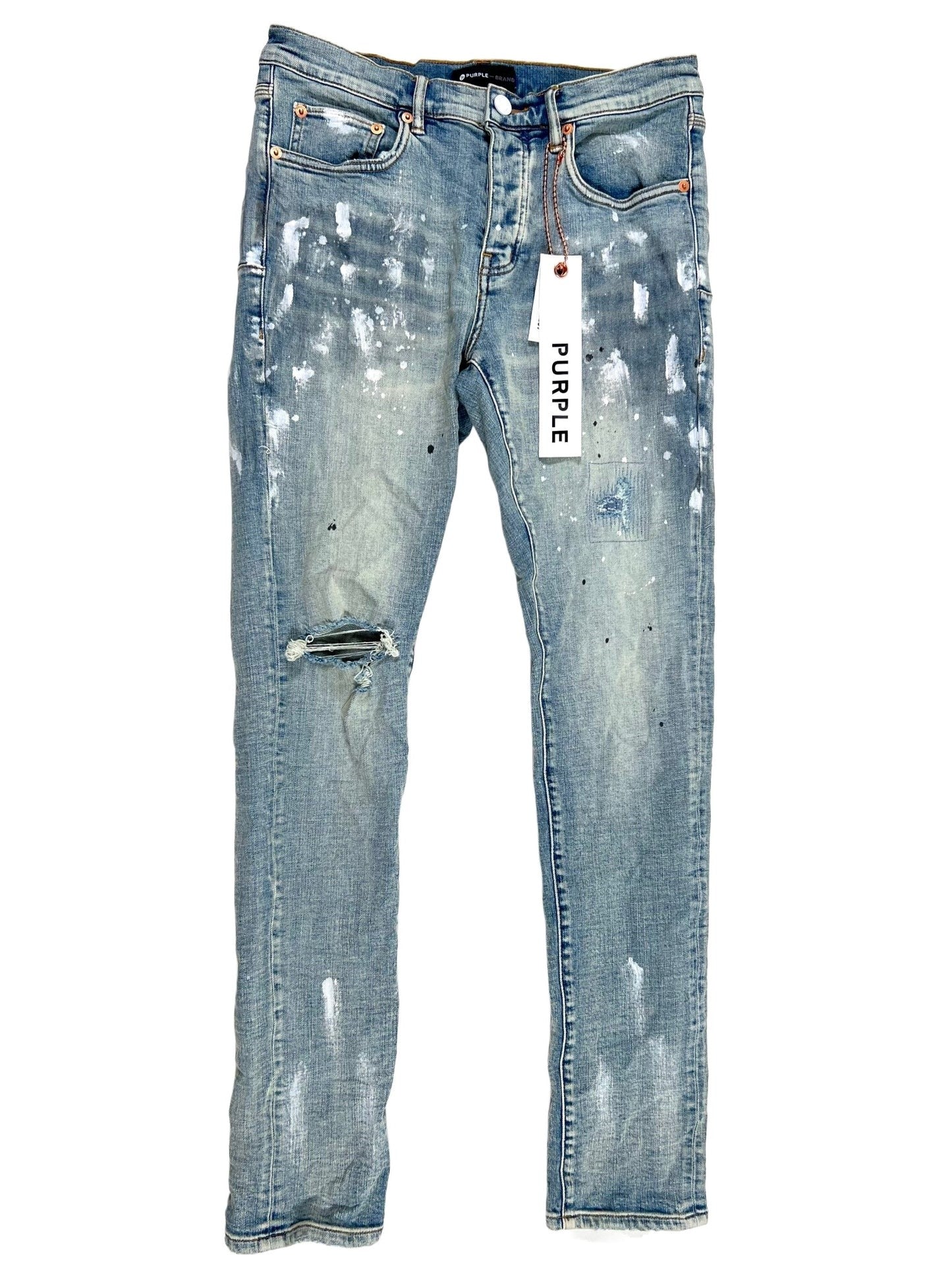 Purple Brand Jeans P001-LIA Light Indigo Paint Blowout