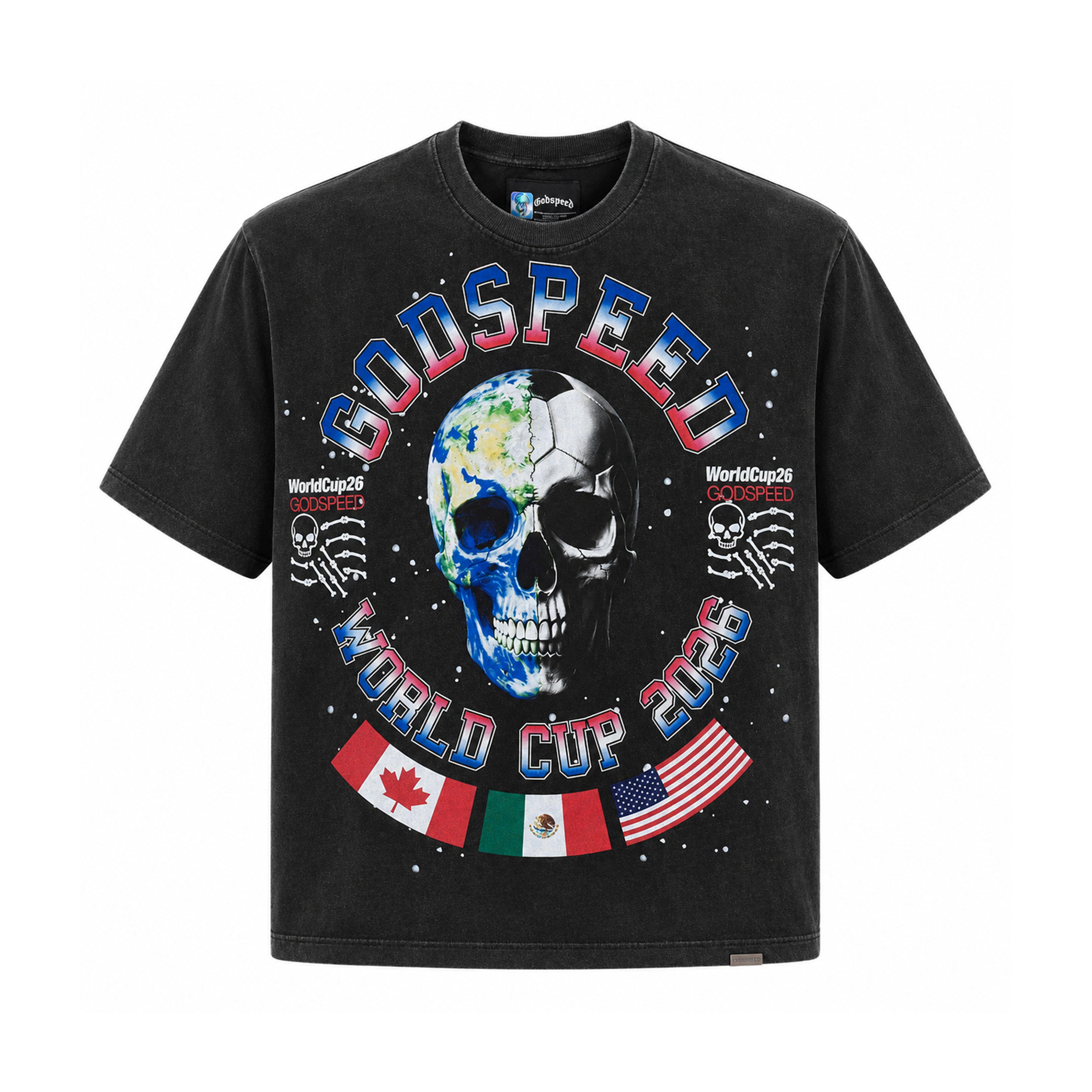 God Speed Planet Fútbol T-shirt (Black) BB
