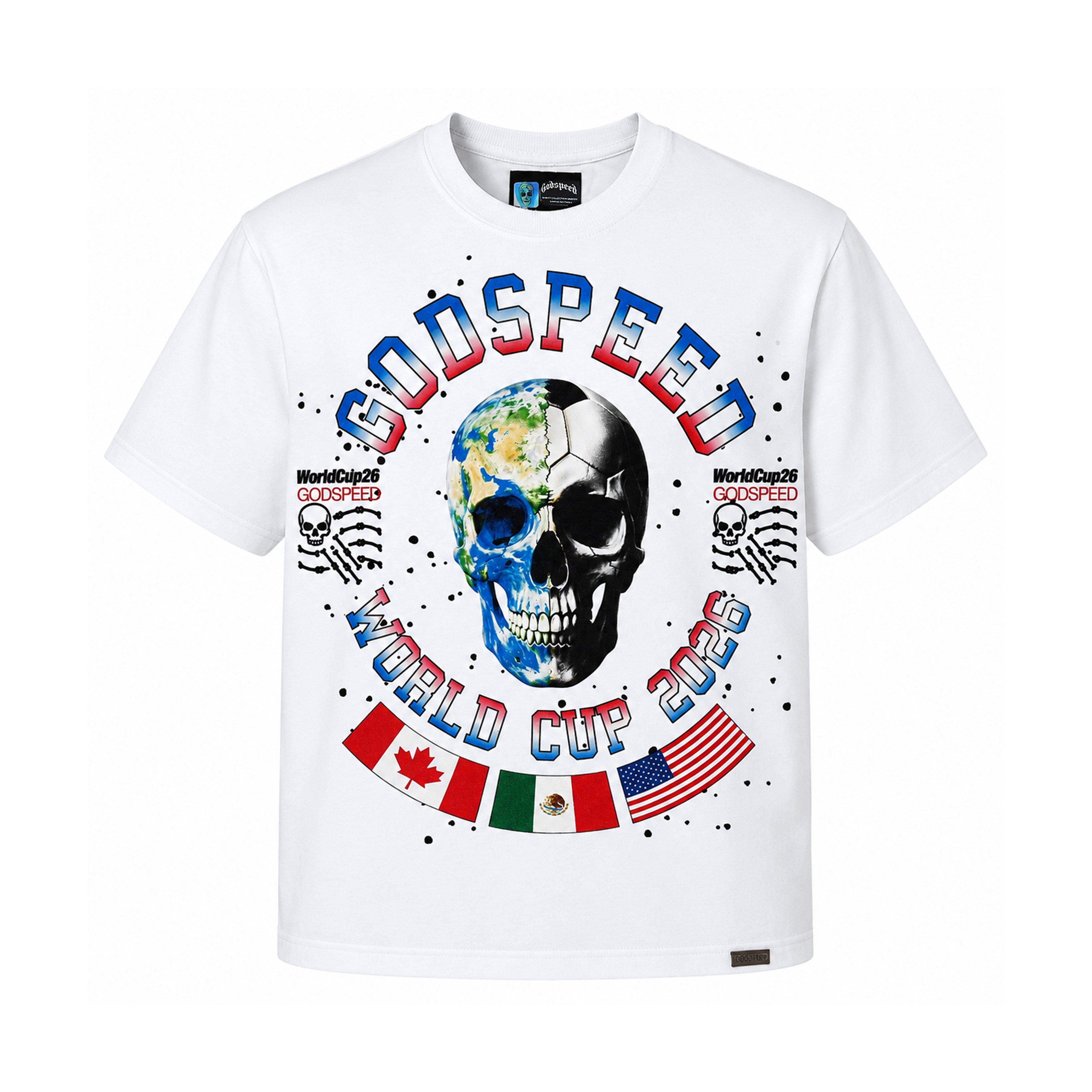 God Speed Planet Fútbol T-shirt (White) BB