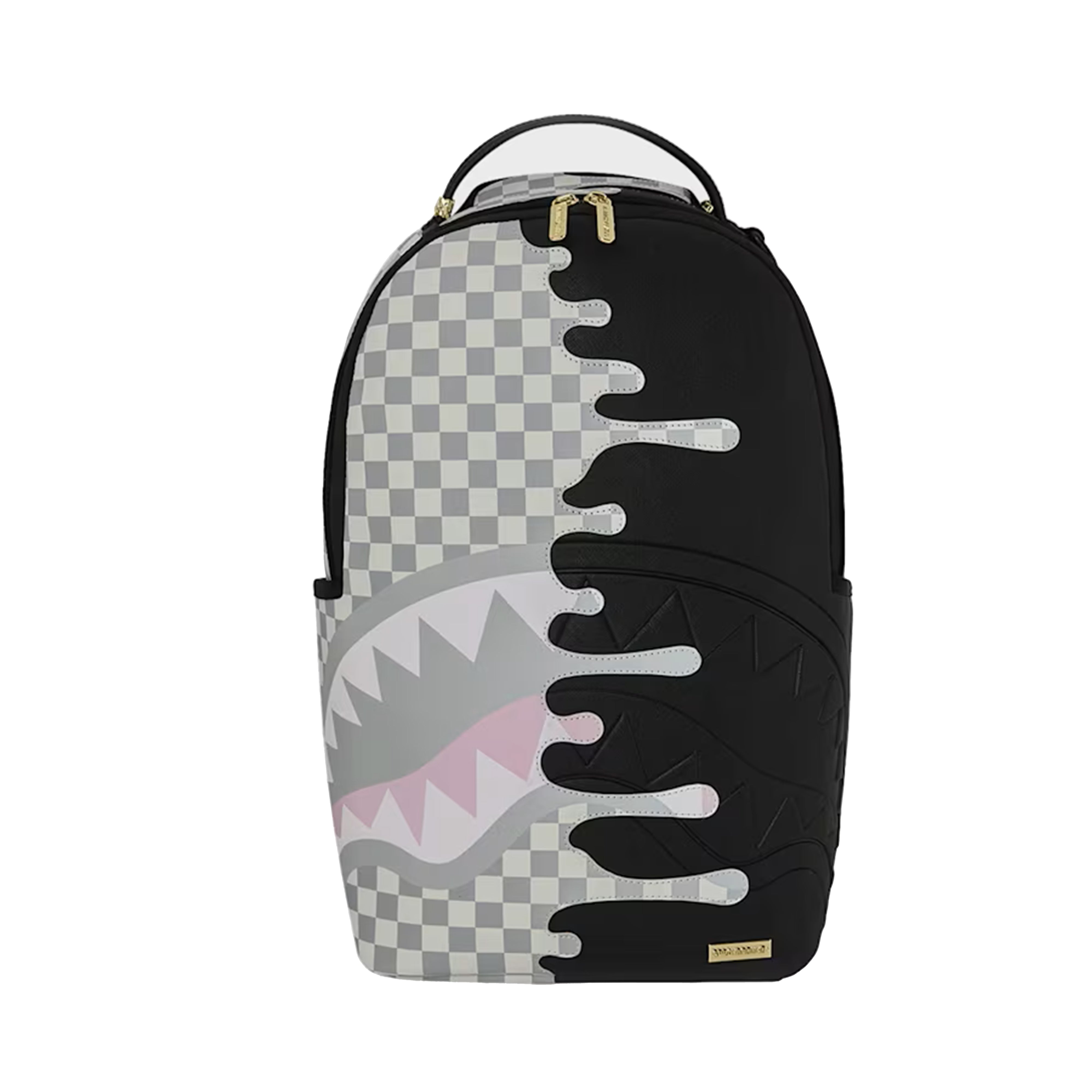Sprayground Grey Checkered Drip Shark Backpack (910B8758NSZ)