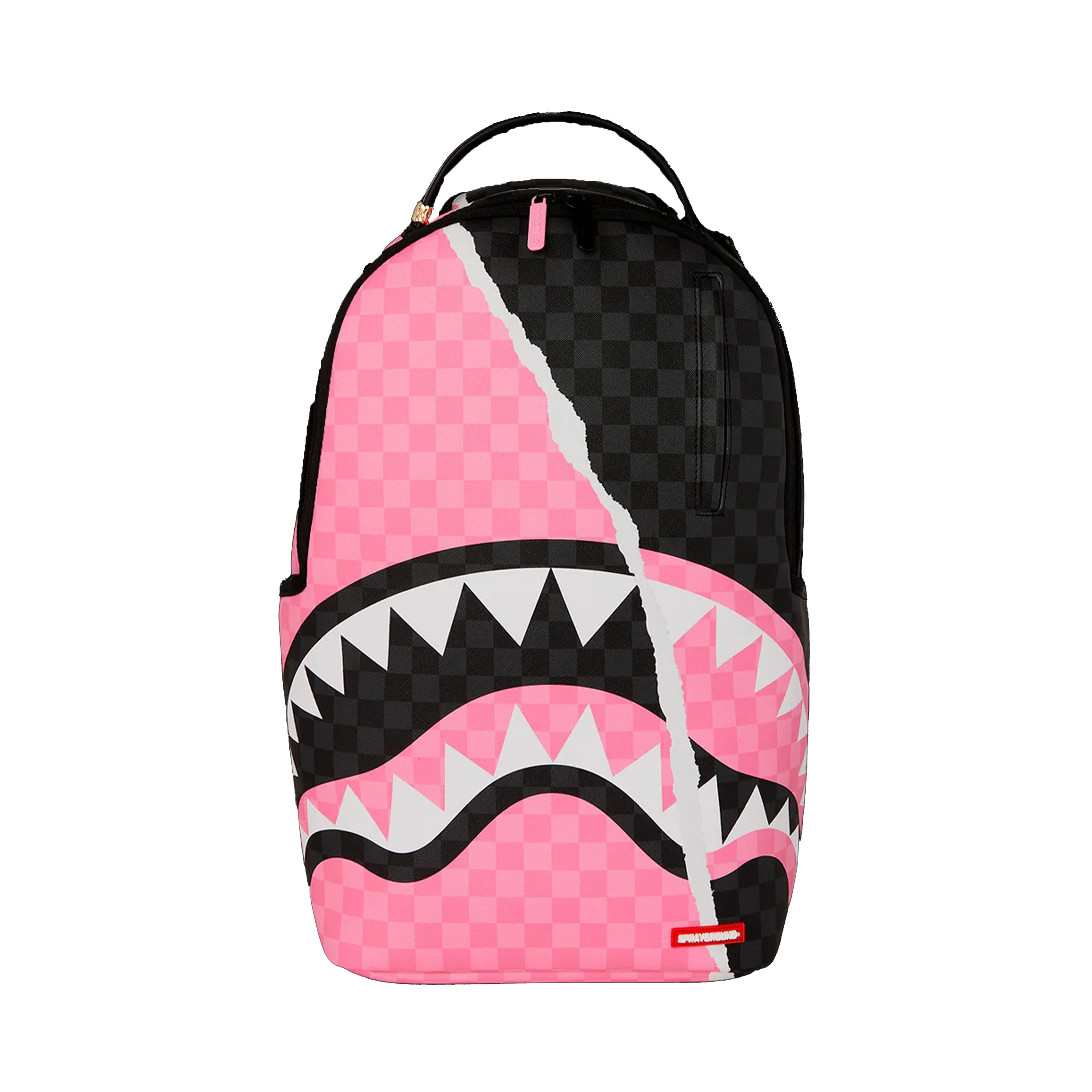 Sprayground Pink And Black Tear Sip DLXSV Backpack