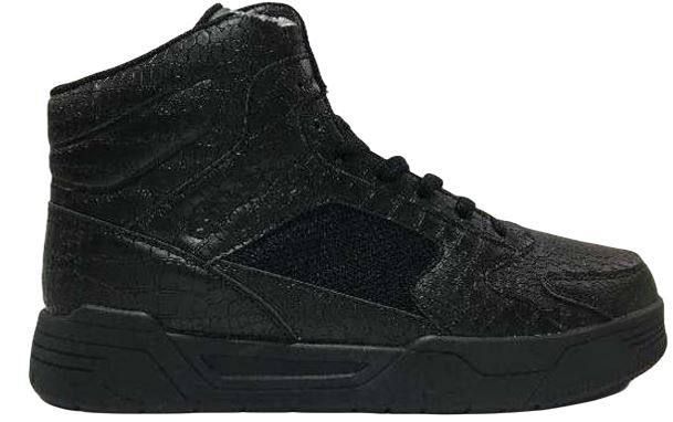 Ewing Athletics-TIP OFF CROC MESH BLACK/BLACK HIGH TOP BASKETBALL