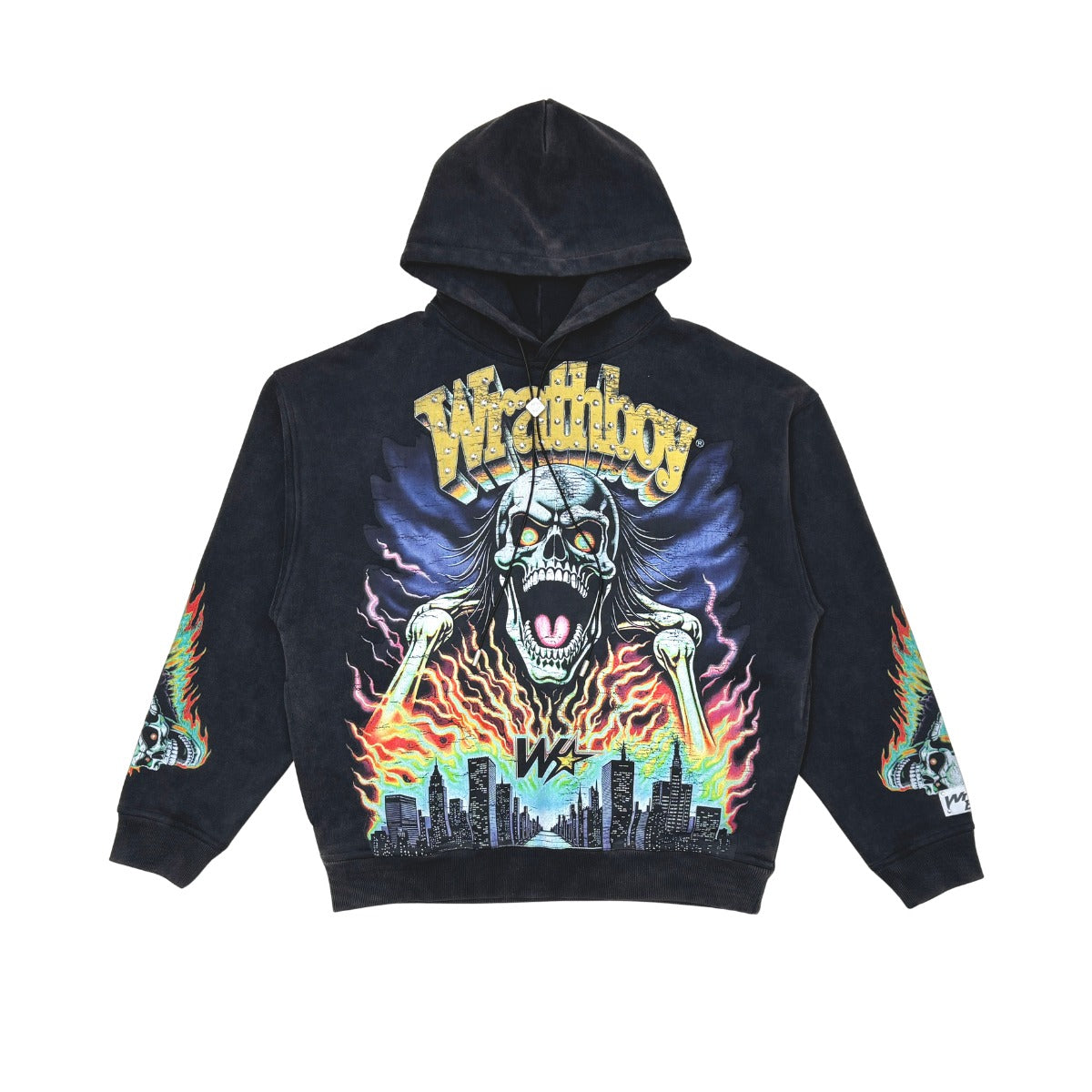 Wrathboy No Hard Feelings Hoodie Vintage Black